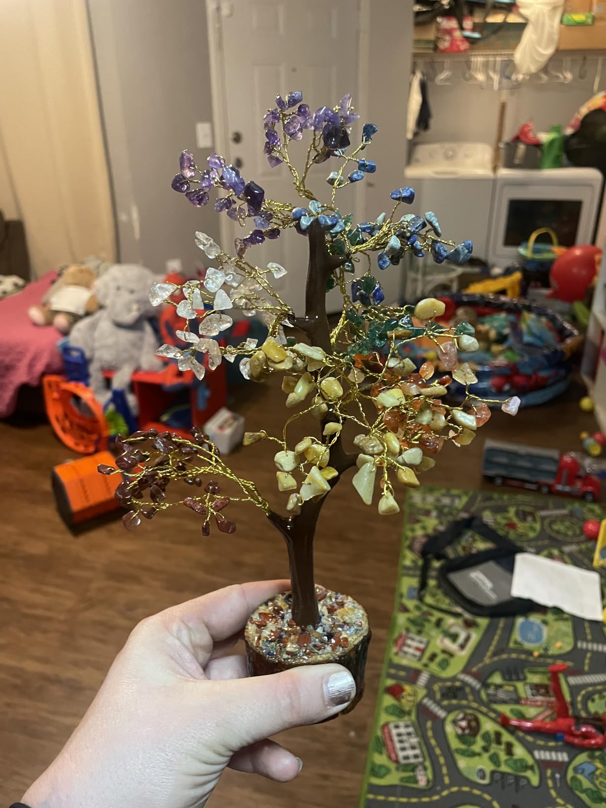 Crocon 7 Chakra Crystal Tree of Life, Crystals & Healing Stones 10-12 inch, Money Tree for Positive Energy, Good Luck, Spiritual, Meditation Home Decor, Birthday Gifts for Women, Men, Mom & Sister customer photo 2