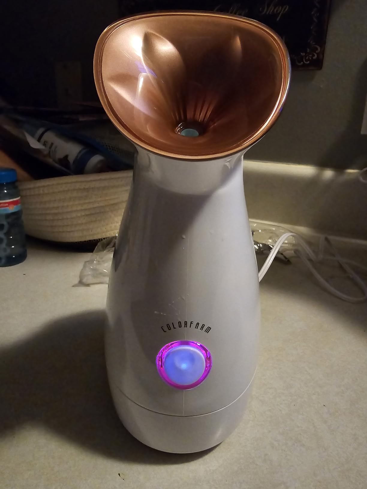 Colorfarm Facial Steamer Nano Ionic: Face Steamer Deep Cleaning Unclogs Pores - Humidifier Hot Mist Home Sauna Spa for Women Men Sinuses Moisturizing customer photo 1