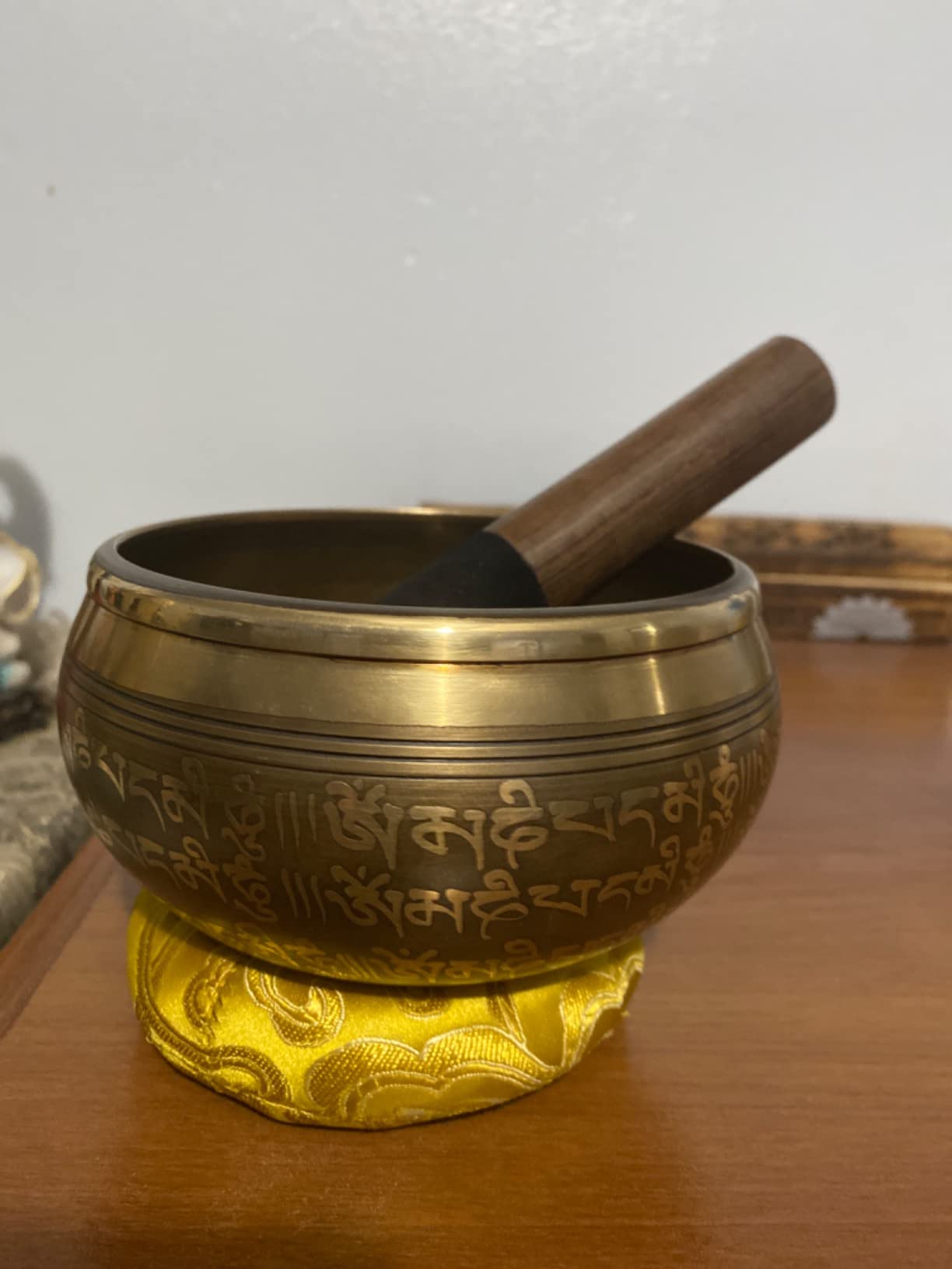 Large Tibetan Singing bowl Set - Bronze Style - Easy To Play - 5