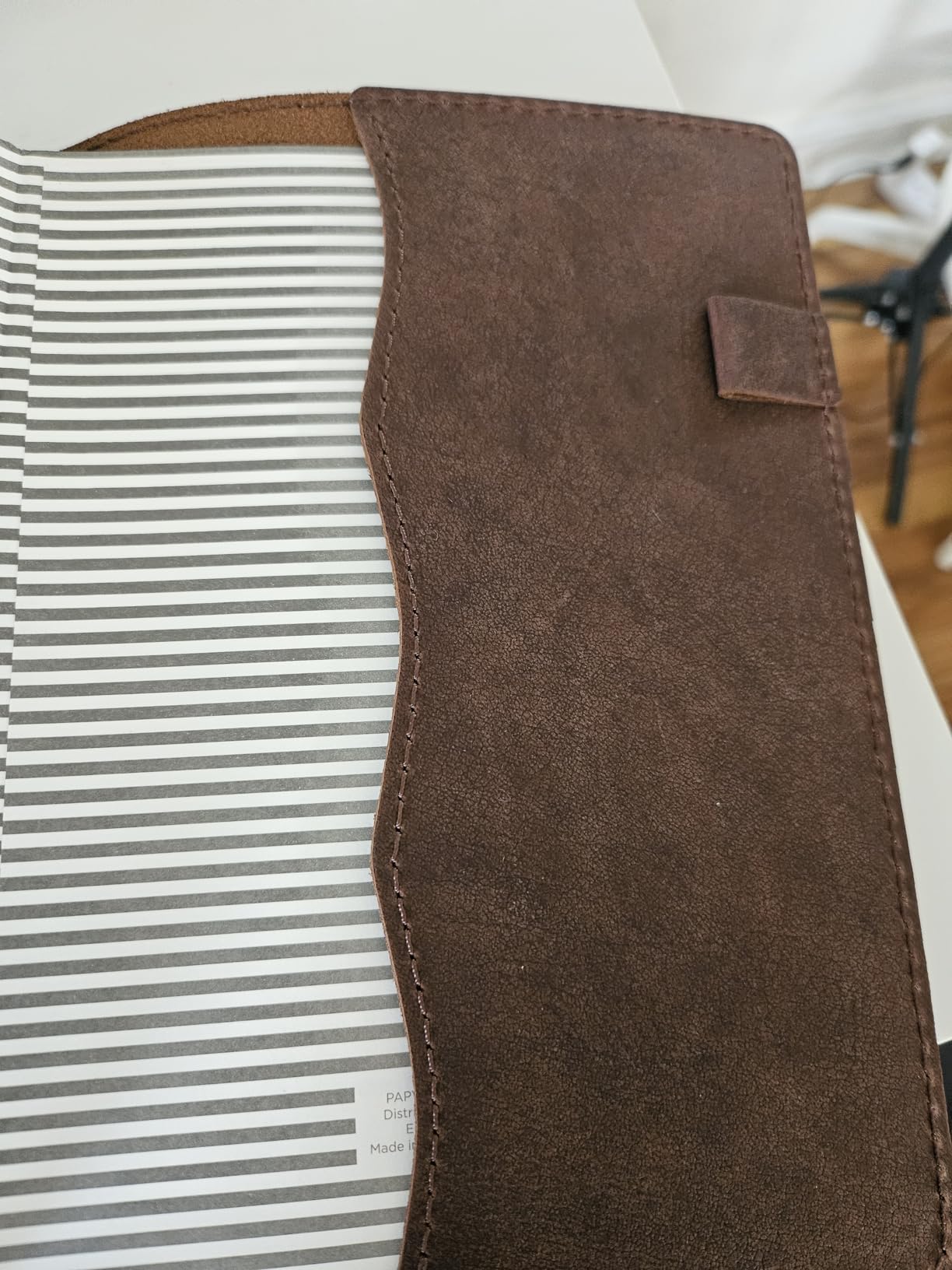 newestor Travelers Notebook Cover with Inner Pockets, Card Slots and Pen Holder, Standard Size, Dark Brown customer photo 2