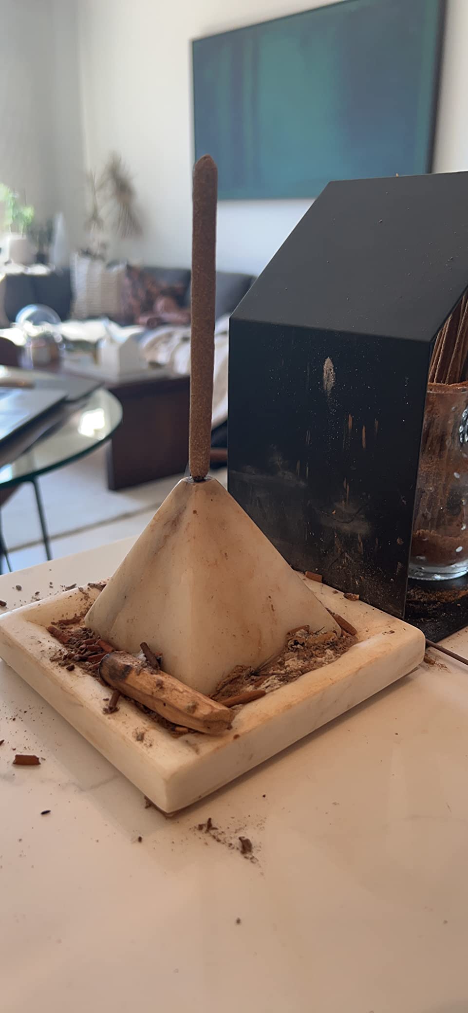 New Age Imports, Inc. Premium Palo Santo Holy Wood 3-4 Inches Size Hand Rolled Incense Sticks from Peru. Great for Meditation, Smudging, Spiritual Cleansing. (10 Sticks Pack) customer photo 2