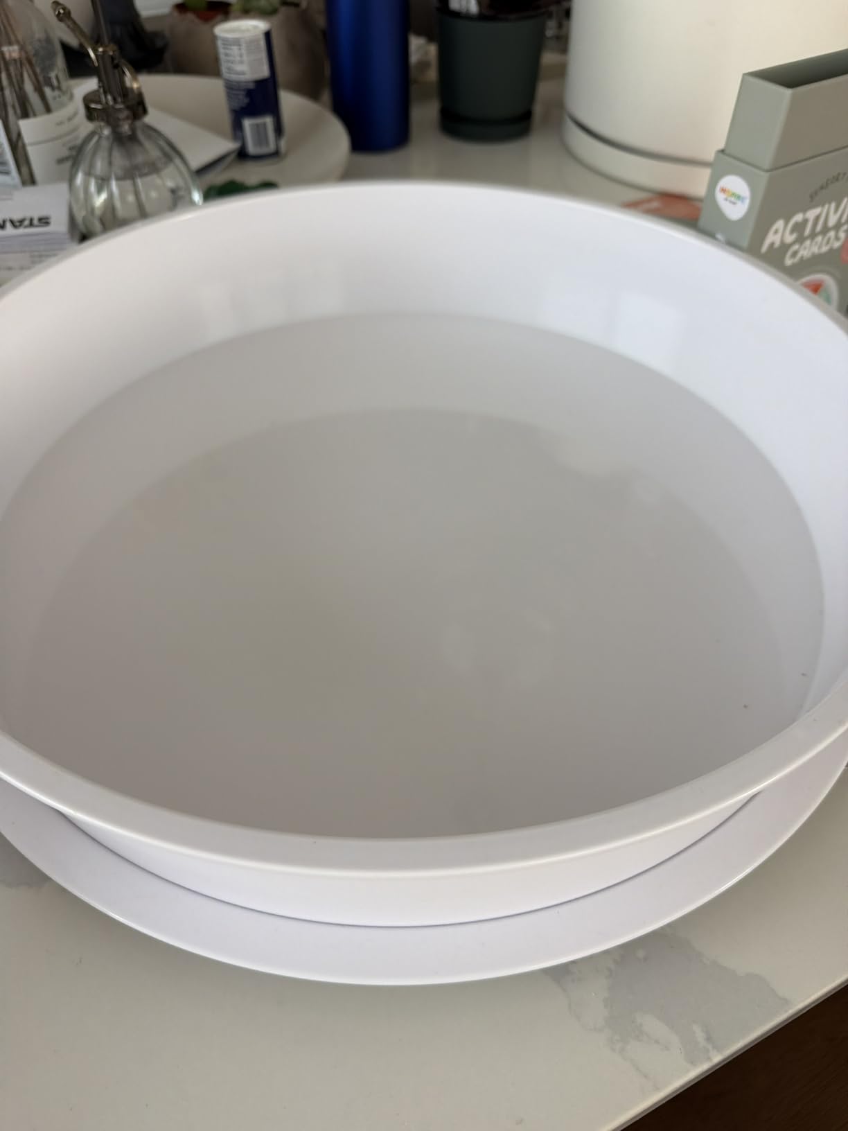 Sensory Bin with Lid - Round Sensory Bins With Lids and Storage Inserts | Sand and Water Sensory Play | Developmental Toys for Children with SEN | Suitable for All Ages | 6 x Storage Compartments customer photo 2