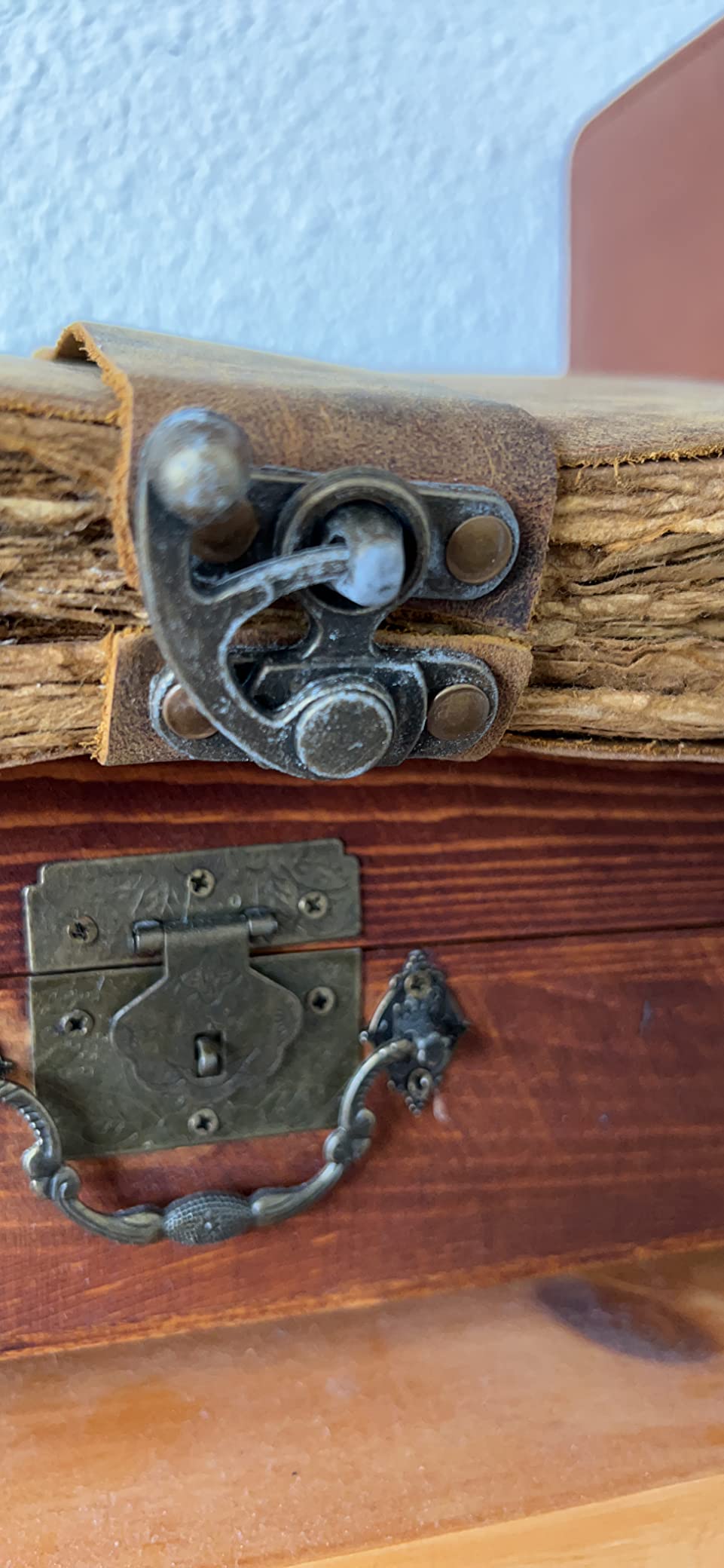 NomadCraftsCo. Vintage Leather Journal - Lock Closure, Book of Shadows Journal, Grimoire Journal, Witch Journal, Vintage Journal 240 pages Antique Deckle Edge Paper customer photo 1