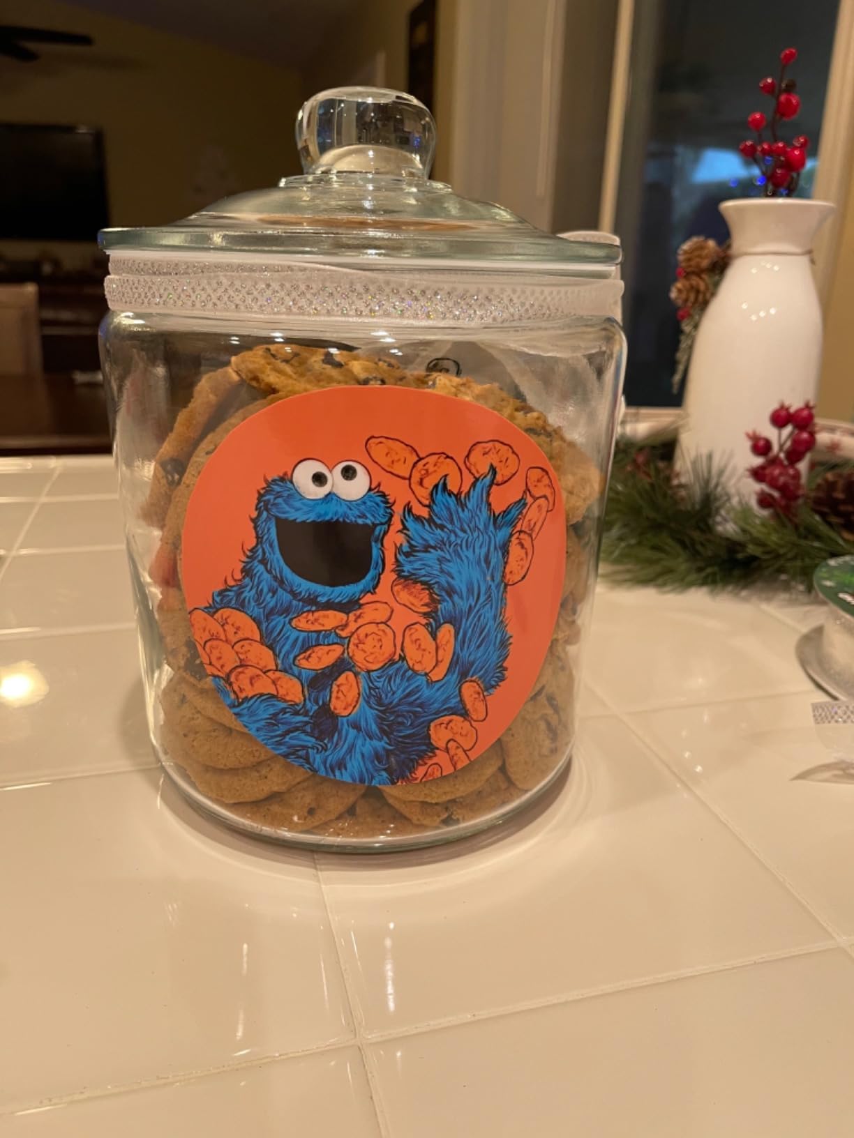 1 Gallon Glass Cookie Jar with Lid & Candy Jar | Glass Jars | Large Glass Jar with Lid | Gallon Glass Cookie Jars with Lids Airtight Food Storage Container & Apothecary Jars | Big Jar customer photo 1