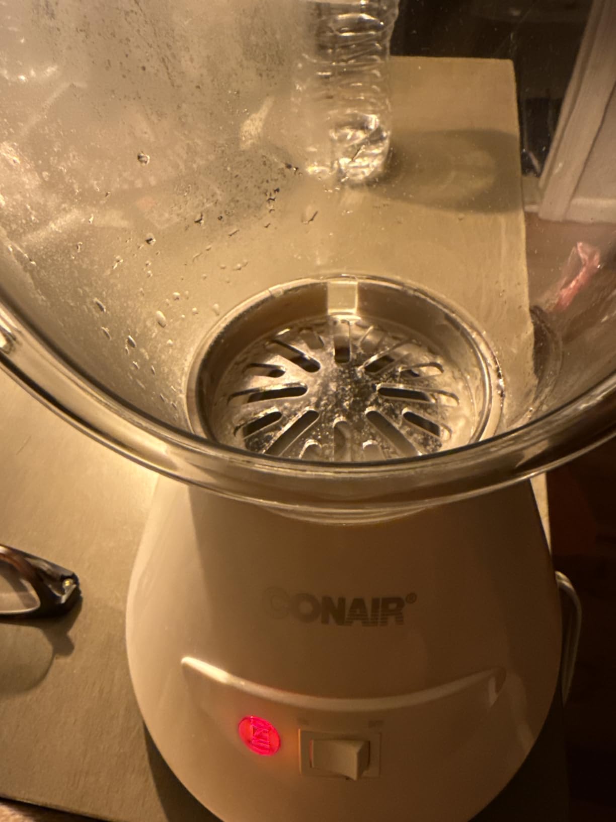 True Glow by Conair Moisturizing Mist Facial Steamer, Warm Steam Face Sauna for Deep Pore Cleansing & Hydration, Home Spa Skin Care System, Model MDF8 customer photo 2