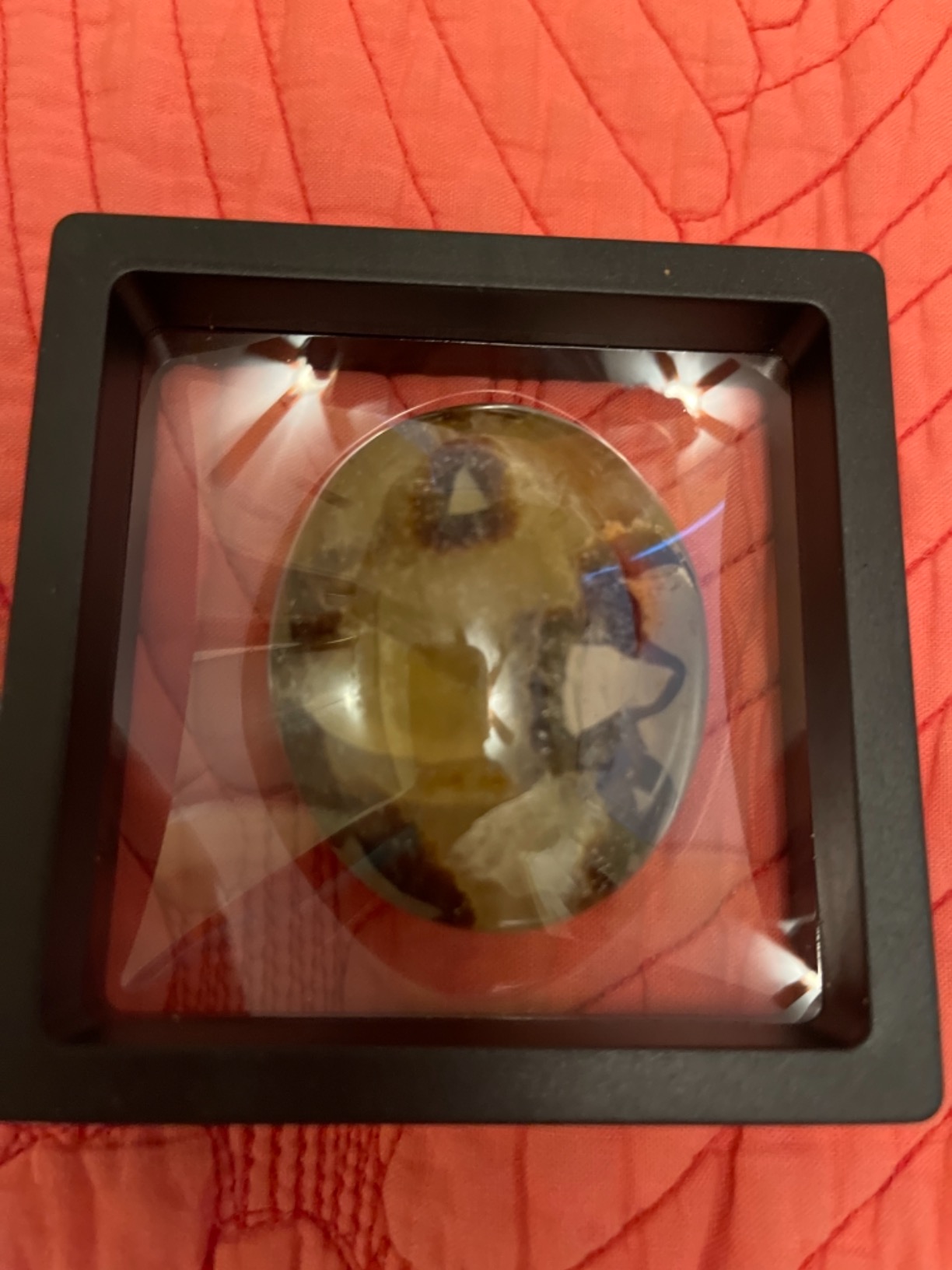 KALIFANO Palm Stone with Healing & Calming Effects - AAA+ Grade High Energy Worry Stone with Information Card - Reiki Crystal Used for Courage (Family Owned and Operated) customer photo 1