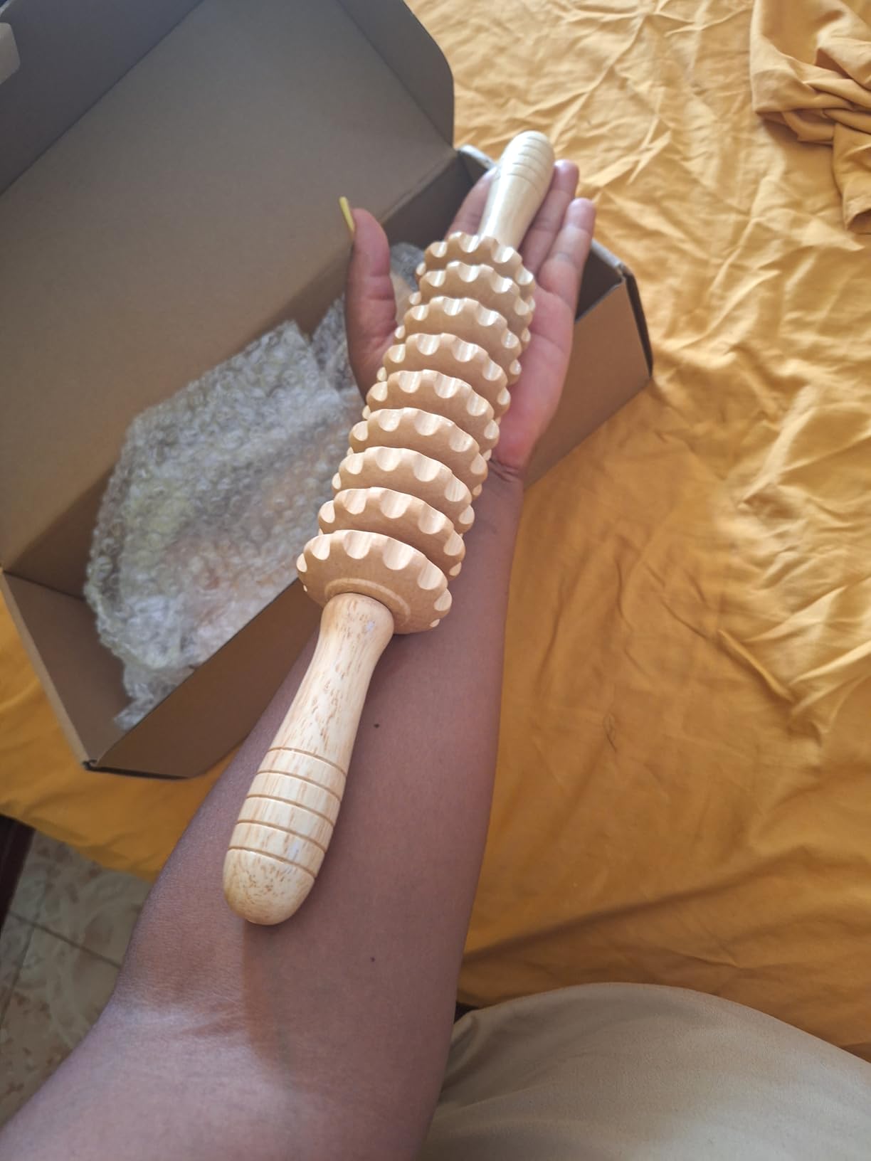 Komogir 3-in-1 Wood Therapy Massage Tools Lymphatic Drainage Massager Wooden Massager for Maderoterapia, Anti-Cellulite, Body Sculpting & Contouring customer photo 1
