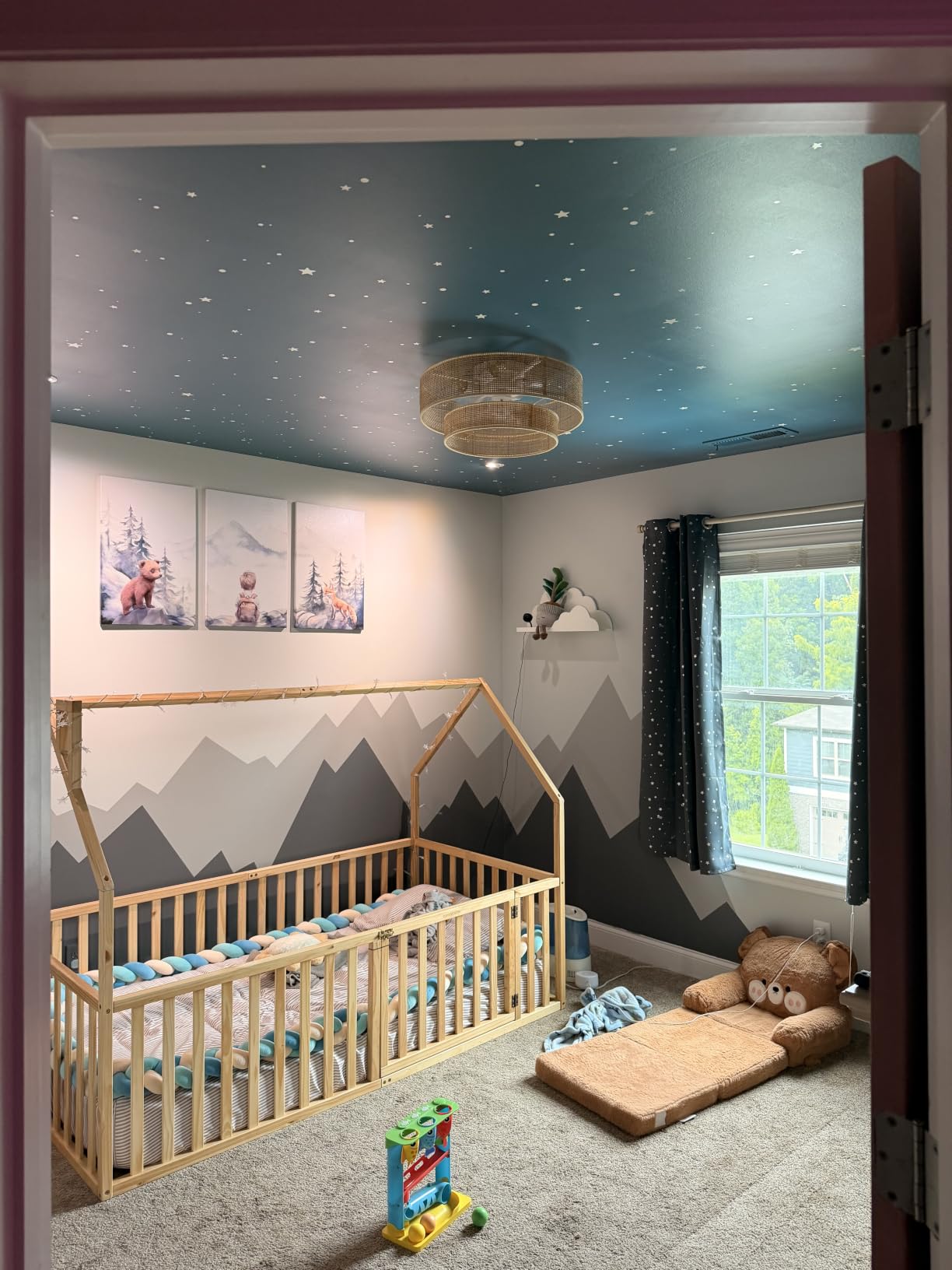 Glow in the Dark Stars for Ceiling, 1050 Pcs with Moons & E-Book (Blue) customer photo 2