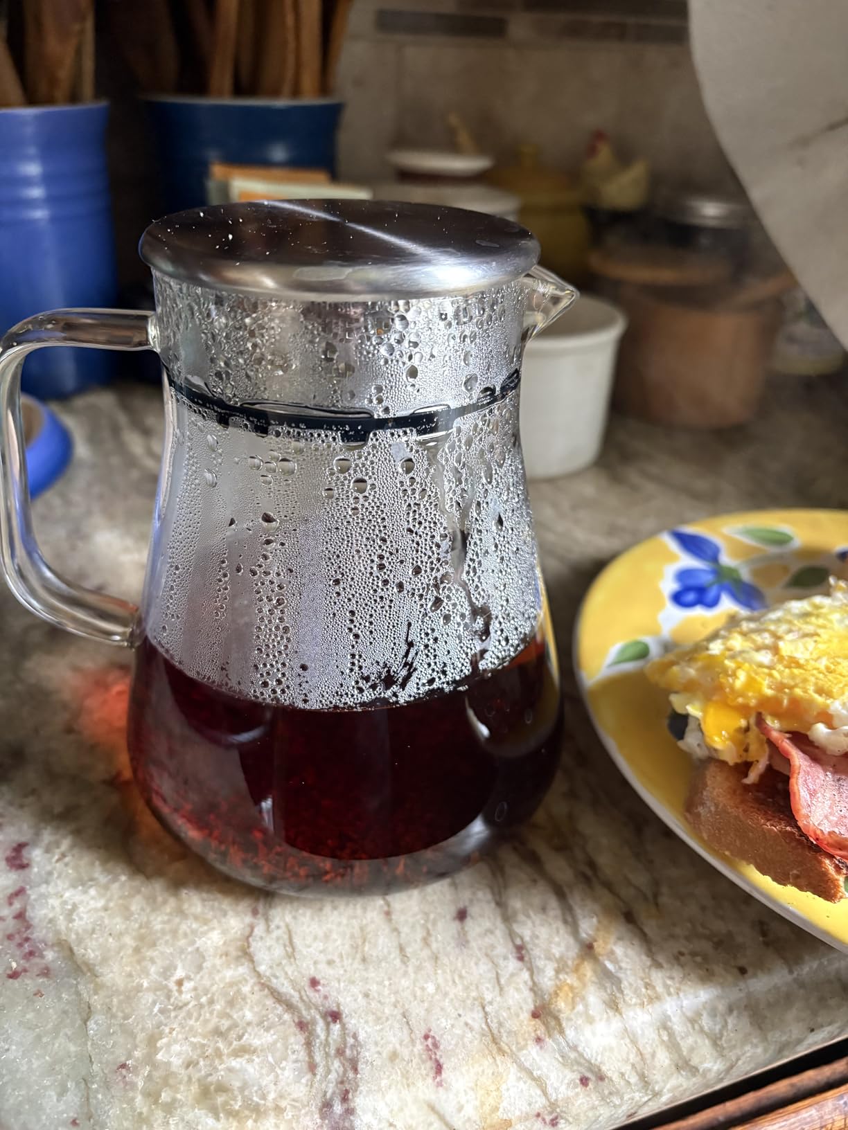 Teabloom One-Touch Tea Maker, 2-in-1 Teapot and Kettle with Stainless Steel Filter Lid for Loose Tea - Stain-Free Borosilicate Glass Teapot (27 Oz) - Tea Connoisseur's Choice customer photo 2