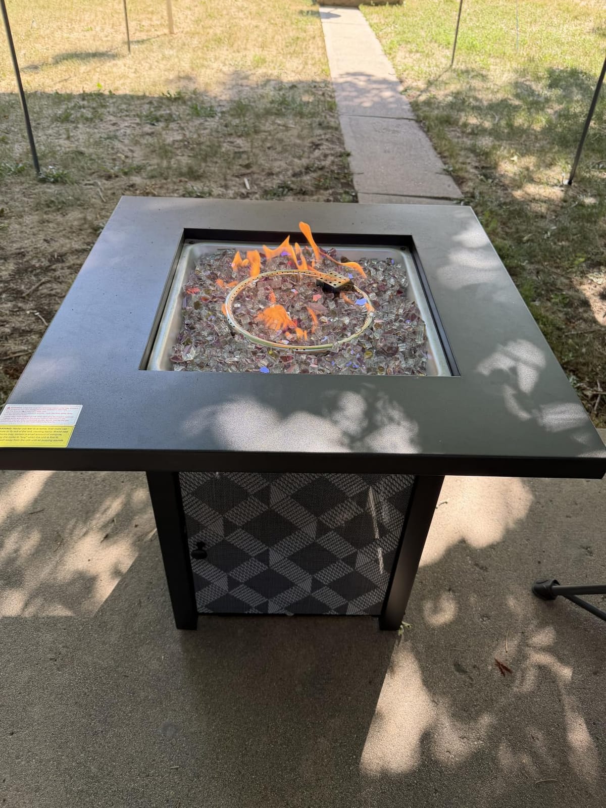 Ciays 28 Inch Propane Fire Pit CSA-Listed Outdoor Fire Pit Table, 50,000 BTU Steel Gas Fire Pits with Lid and Lava Rock, Add Warmth and Ambience to Parties On Patio Deck Garden customer photo 2