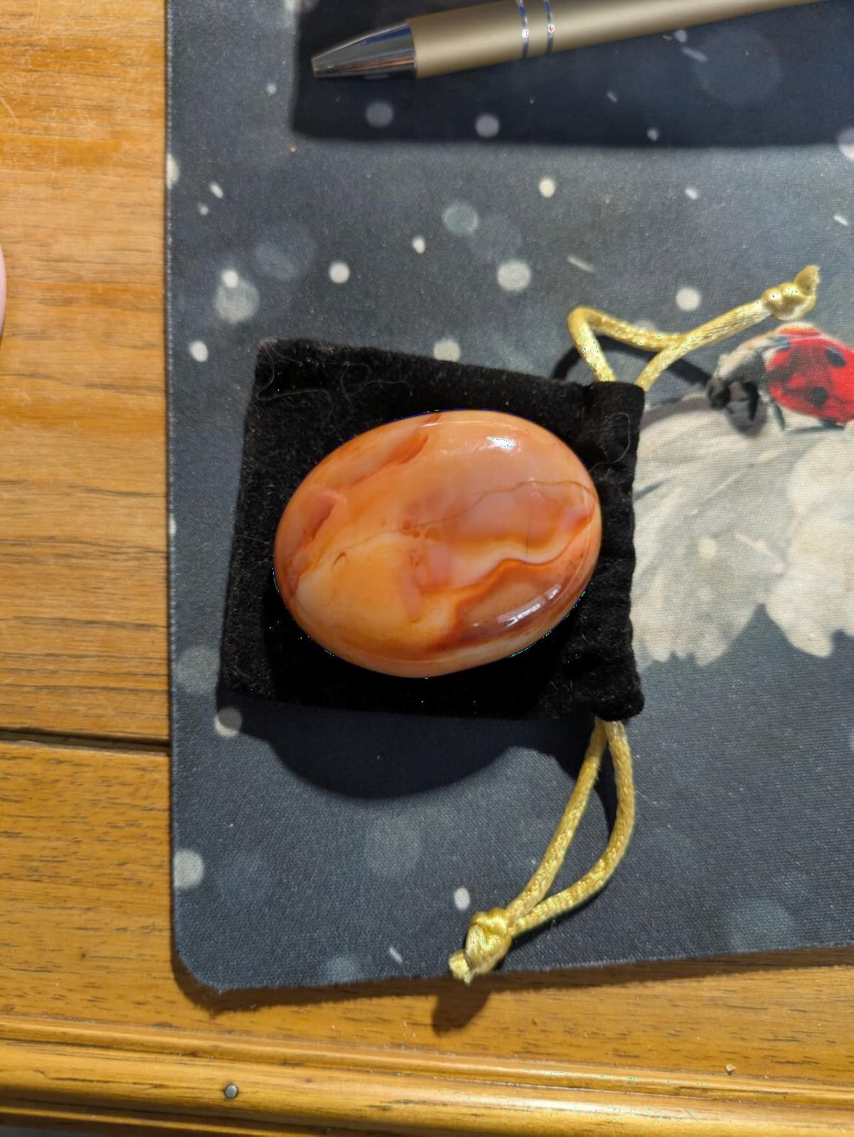 Carnelian Crystal Palm Stone, 45-50mm Large Meditation Healing Crystal | Natural Healing Stone for Good Luck, Positive Energy, Relaxation and Stress Relief - Gifts for Men Women customer photo 1
