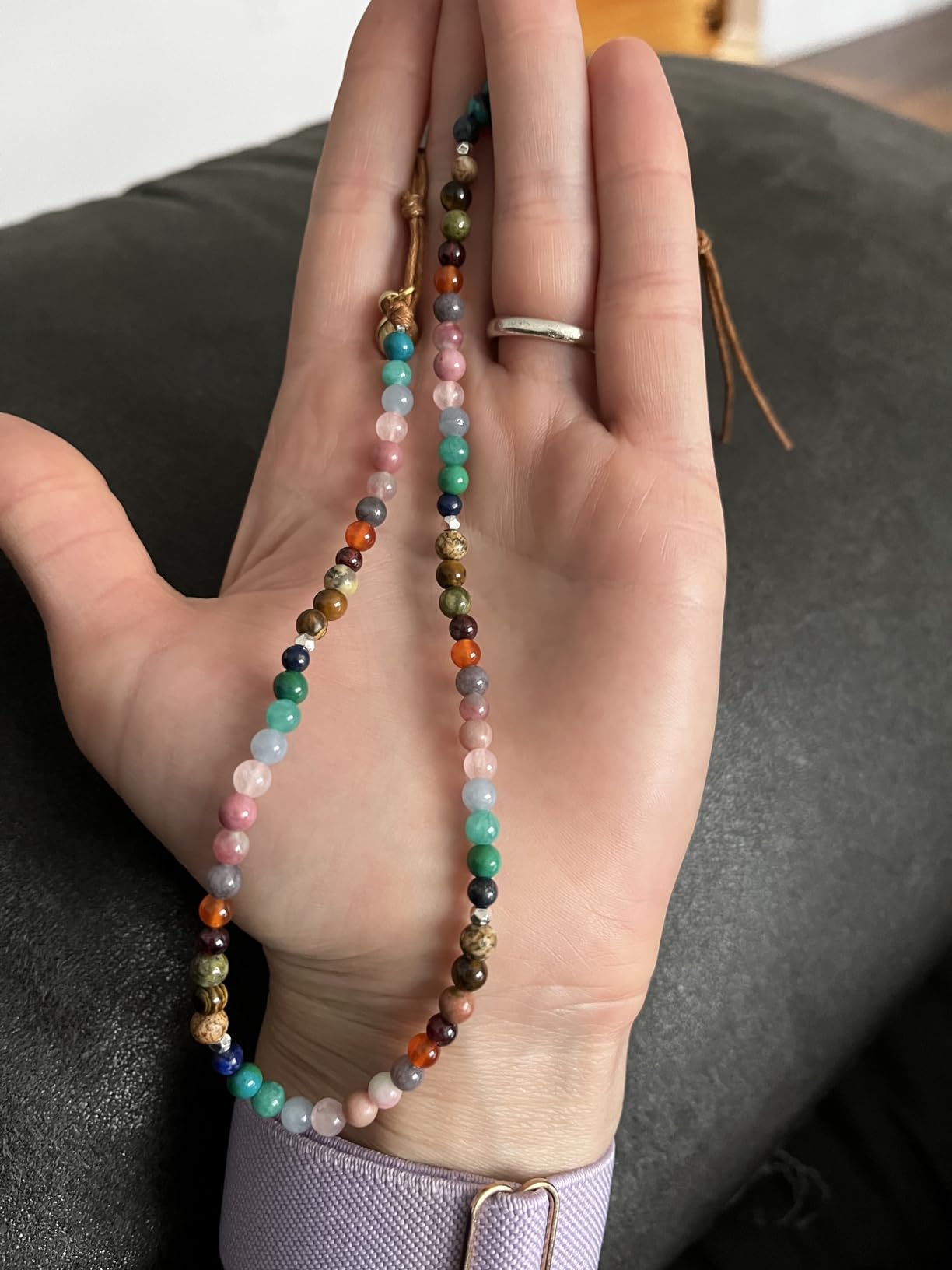 Lotus and Luna 7 Chakra Necklace for Women - Healing Crystal Necklace with Genuine Stones (Master Healer) to Bring Balance and Healing to Mind and Body - Handmade Jewelry Gift customer photo 2