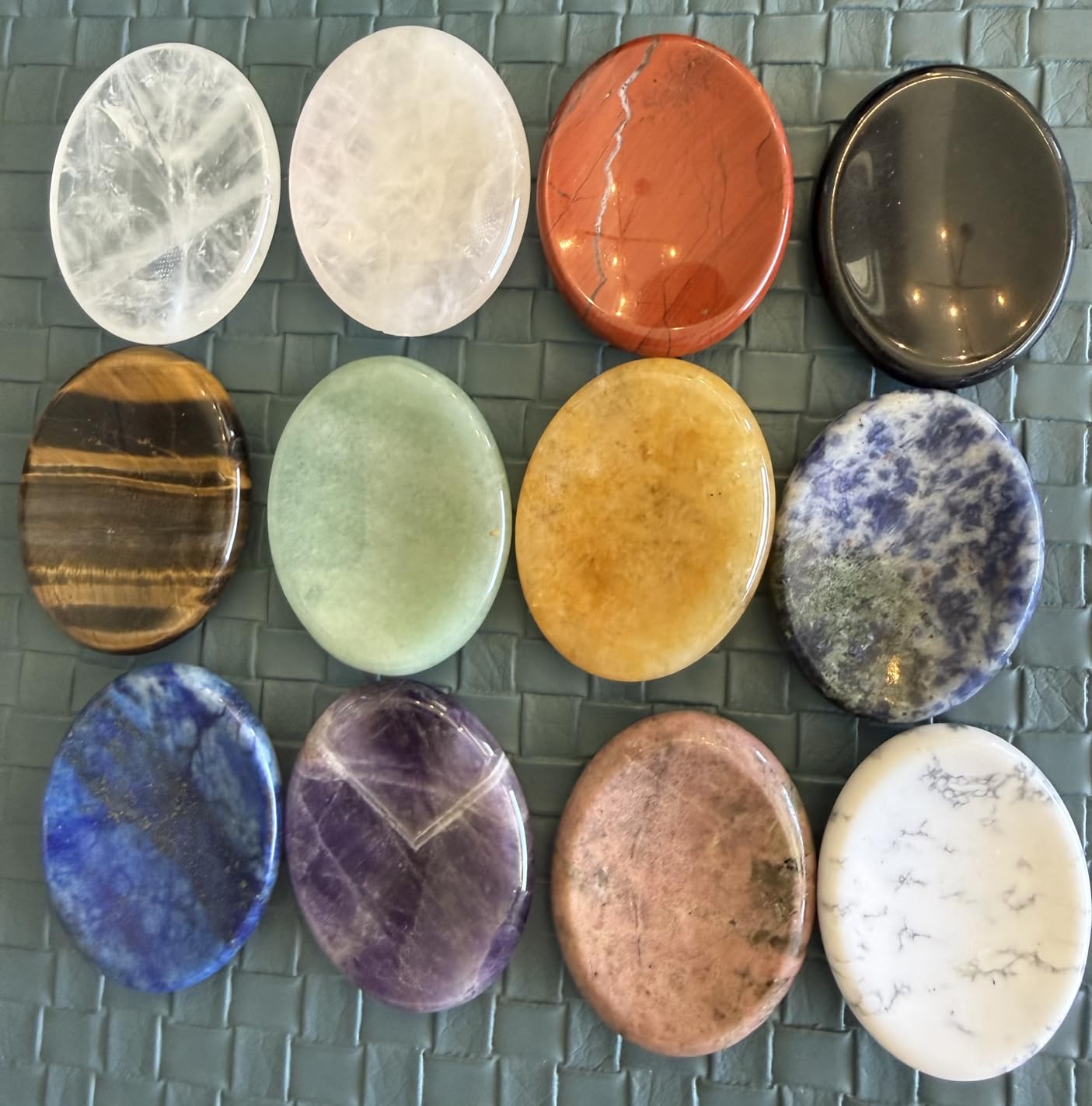 BBTO 12-Piece Worry Stones - Black Obsidian Crystal Thumb Stones for Stress Relief Meditation customer photo 1