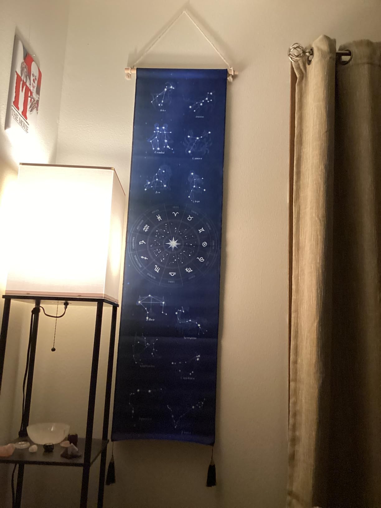 Hanging Poster Canvas Wall Art Banner 12 Constellation Stars, Zodiac Tapestry Astrology Tapestry Symbols for Wall Decor Wall Hanging Tapestry Decoration For Home, Office, Room (13