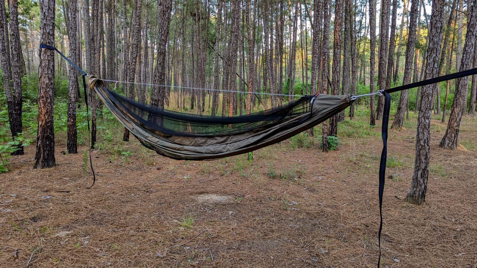 Onewind 11ft Ultralight Camping Hammock with Mosquito Net and Ridgeline | 40D Hexagon Ripstop Nylon, Integrated No-see-ums Bugnet, 64'' Single Wide Panel, Lightweight Hammock for Hiking Backpacking customer photo 1