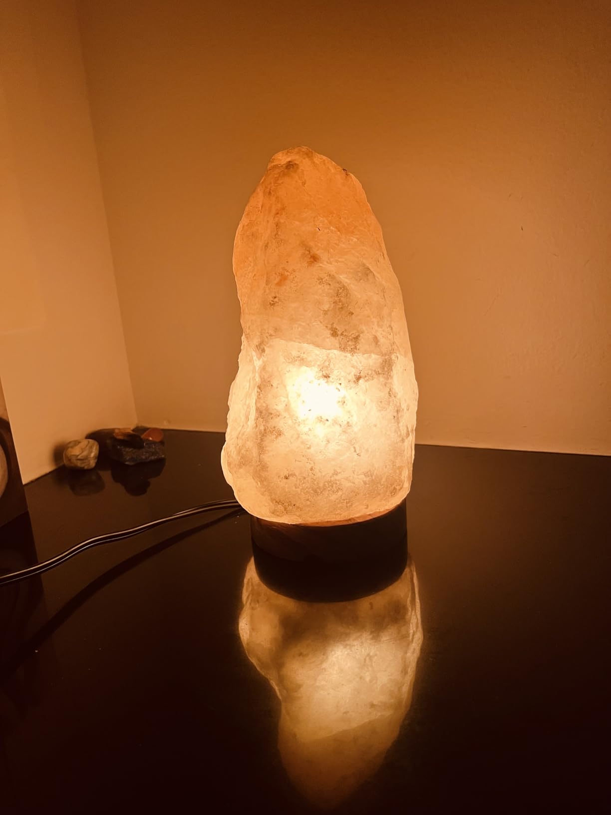 d'aplomb 100% Authentic Natural Himalayan Salt Lamp; Medium Hand Carved Natural Chunk Pink Crystal Rock Salt from Himalayan Mountains; Dimmer Cord; 7 lbs customer photo 2