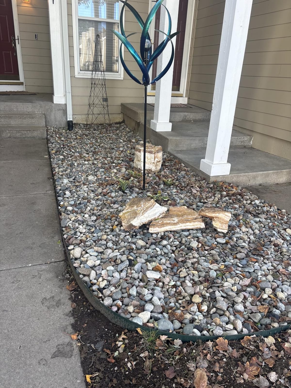 91 inch Wind Spinners Outdoor - Extra Large Outdoor Metal Wind Sculptures Spinners with Stake, Windmills for The Yard Garden, Yard Art Garden Lawn Decor - Blue (27