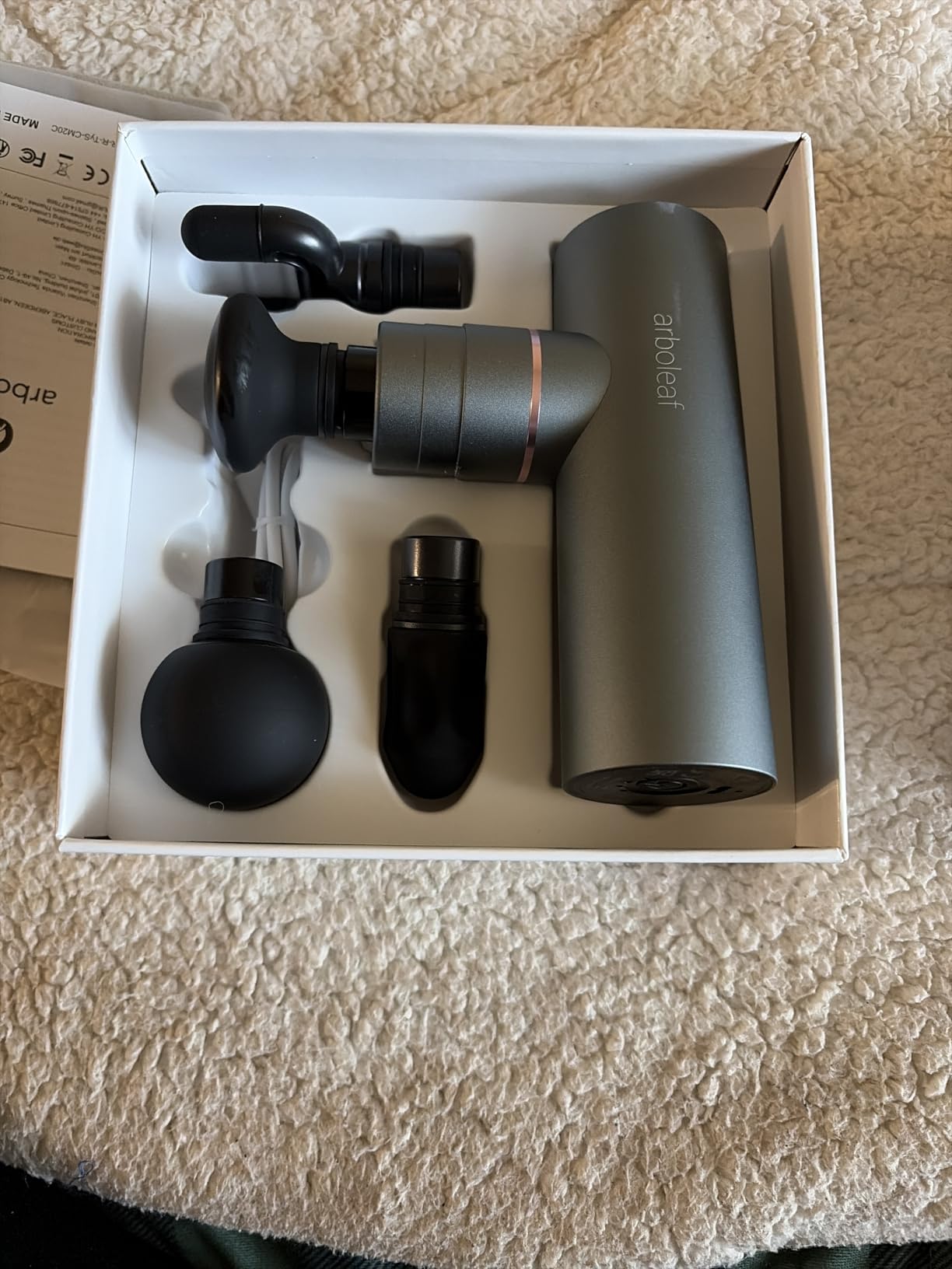 arboleaf Mini Massage Gun Deep Tissue, Portable Percussion Muscle Massager | Small Yet Powerful Full-Metal Design with a Quiet Brushless Motor for Deep Muscle Relief at Home, the Gym, or While Traveling customer photo 1