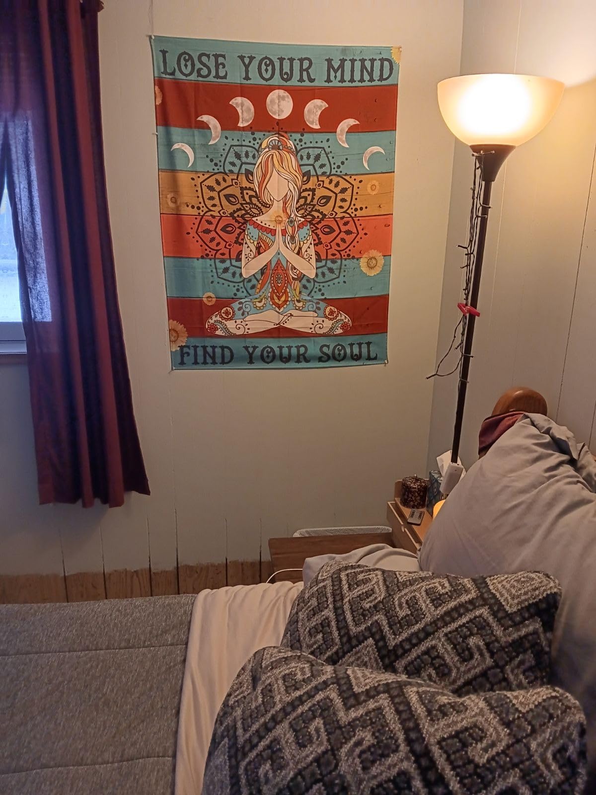 Wathon Chakra Meditation Tapestry Yoga Girl Mandala 30X40IN customer photo 1
