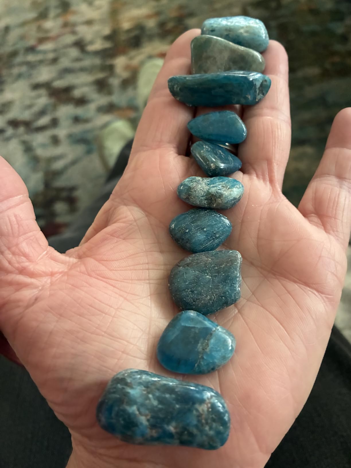 Blue Apatite Tumbled - Healing Stone - Crystal Healing 20-25mm customer photo 1