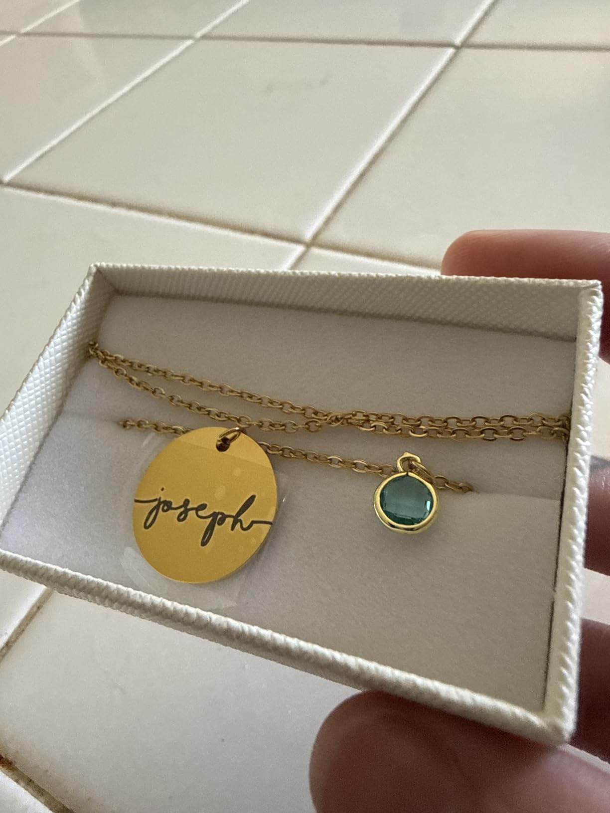 Personalized Birthstone Necklace for Women, Custom Birthstone Name Necklace customer photo 1