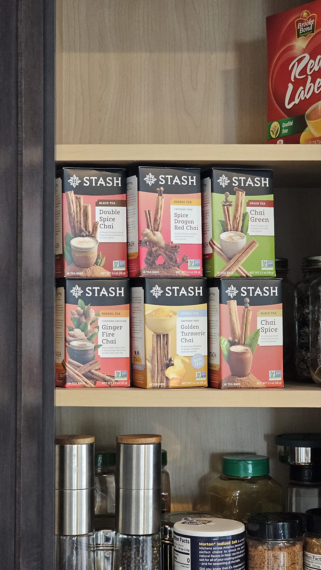 Stash Tea Chai Tea Variety Pack Sampler Assortment - Caffeinated, Non-GMO Project Verified Premium Tea with No Artificial Ingredients, 18-20 Count (Pack of 6) customer photo 1