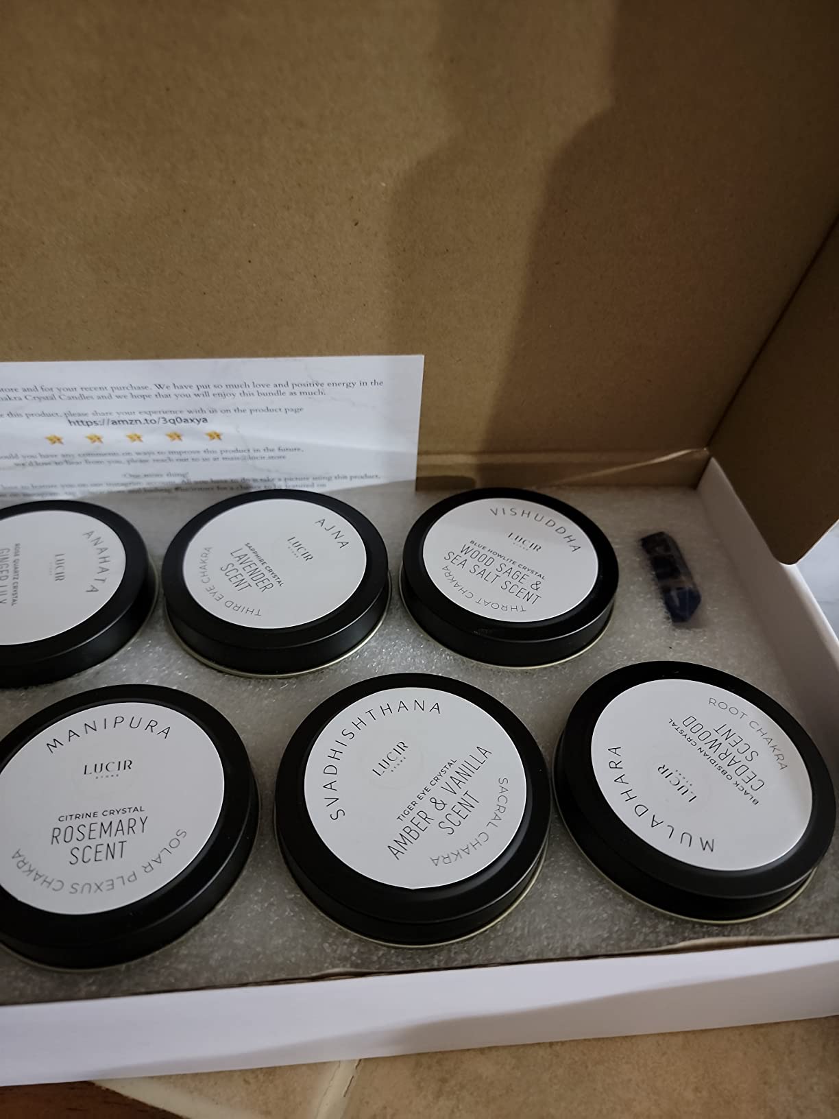 Healing Chakra Scented Candles Set with Surprise Wand | 7 Scented Candles with Chakra Crystals, Wand | E-Book Included customer photo 1