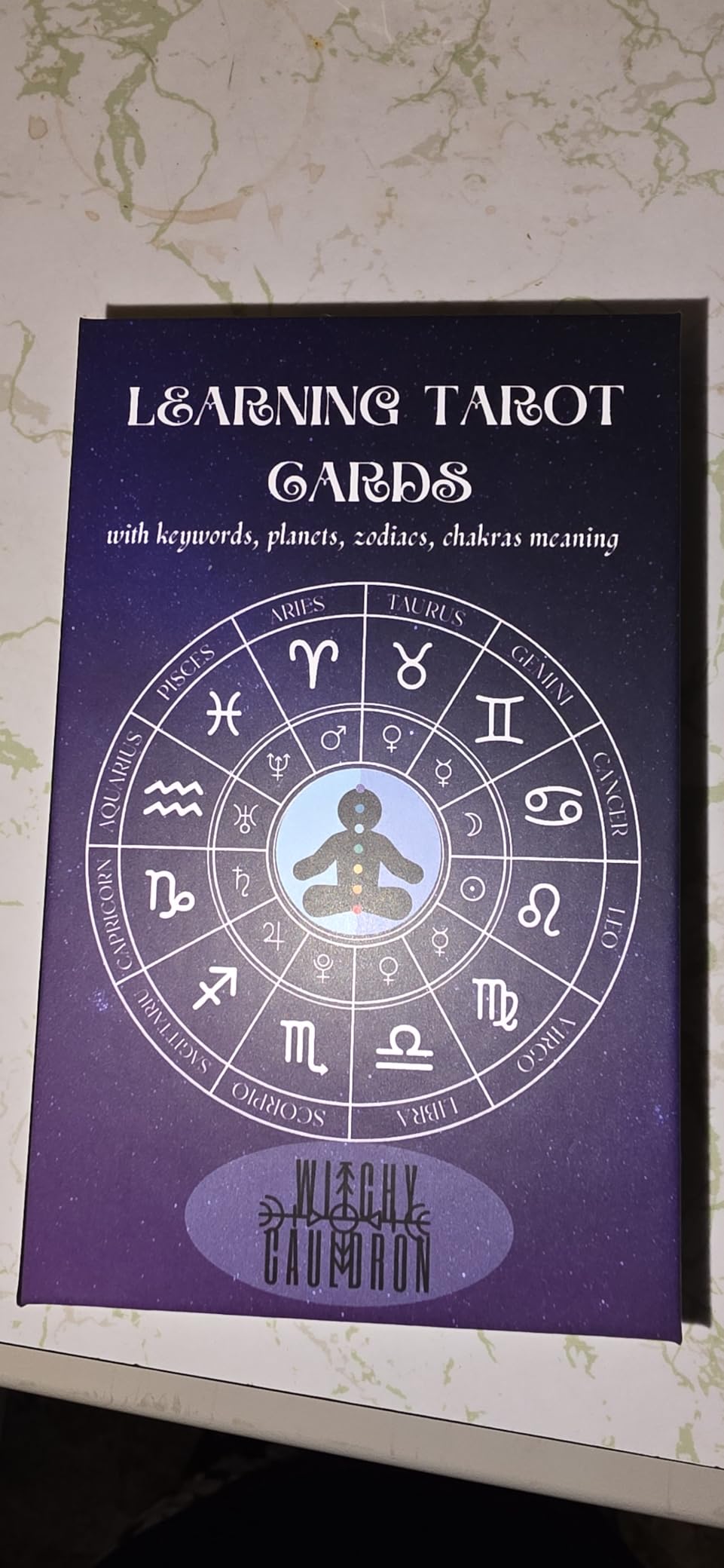 Witchy Cauldron Tarot Cards for Beginners with Meanings on Each Card - 78 Card Learning Tarot Deck with Guidebook, Reversed Meanings, Chakra, Zodiac & Planetary Symbols | Rider-Waite Style (English) customer photo 2