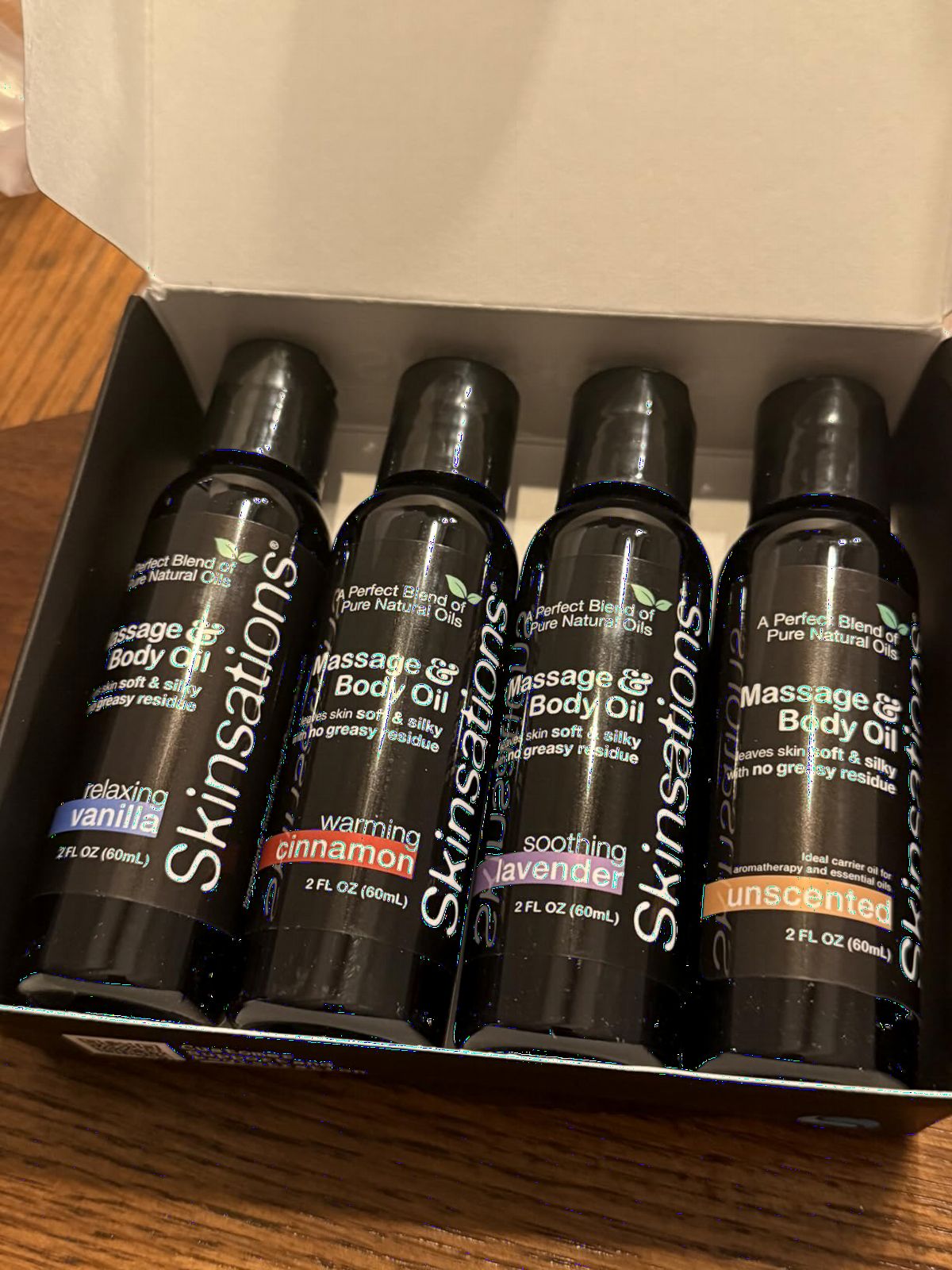 Massage Oil Gift Set - Variety Set for Couples, Travel Size (4 x 2oz) - Lightweight, Non-Greasy, Hydrating Body Oils for Relaxation & Gifting - Vanilla, Cinnamon, Lavender & Unscented customer photo 2