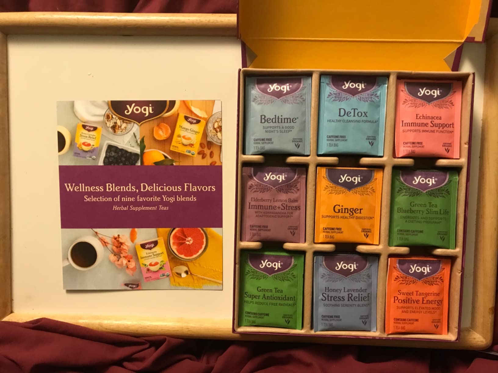 Yogi Organic Tea Sampler Gift Box (45 Tea Bags) Assorted Delicious Wellness Blends - 9 Favorite Herbal, Green & Black Varieties customer photo 1