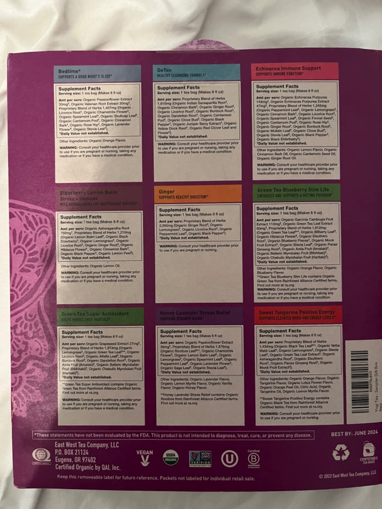 Yogi Organic Tea Sampler Gift Box (45 Tea Bags) Assorted Delicious Wellness Blends - 9 Favorite Herbal, Green & Black Varieties customer photo 2