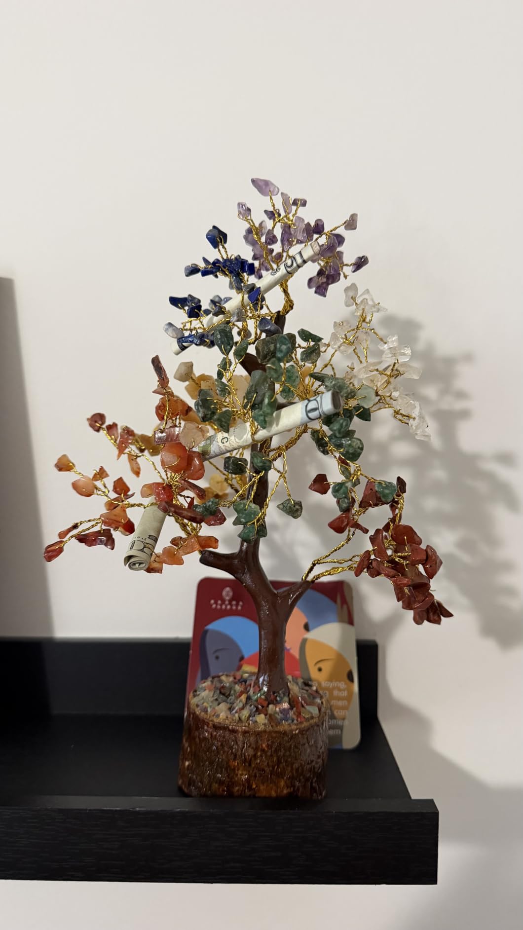 Chakra Tree of Life Birthday Gifts for Women, Mom, Sister, Friends, Handmade Healing Crystal Tree Brings Money, Positivity & Good Luck, Boho Home, Room and Office Desk Decor, Unique Return Gift customer photo 2
