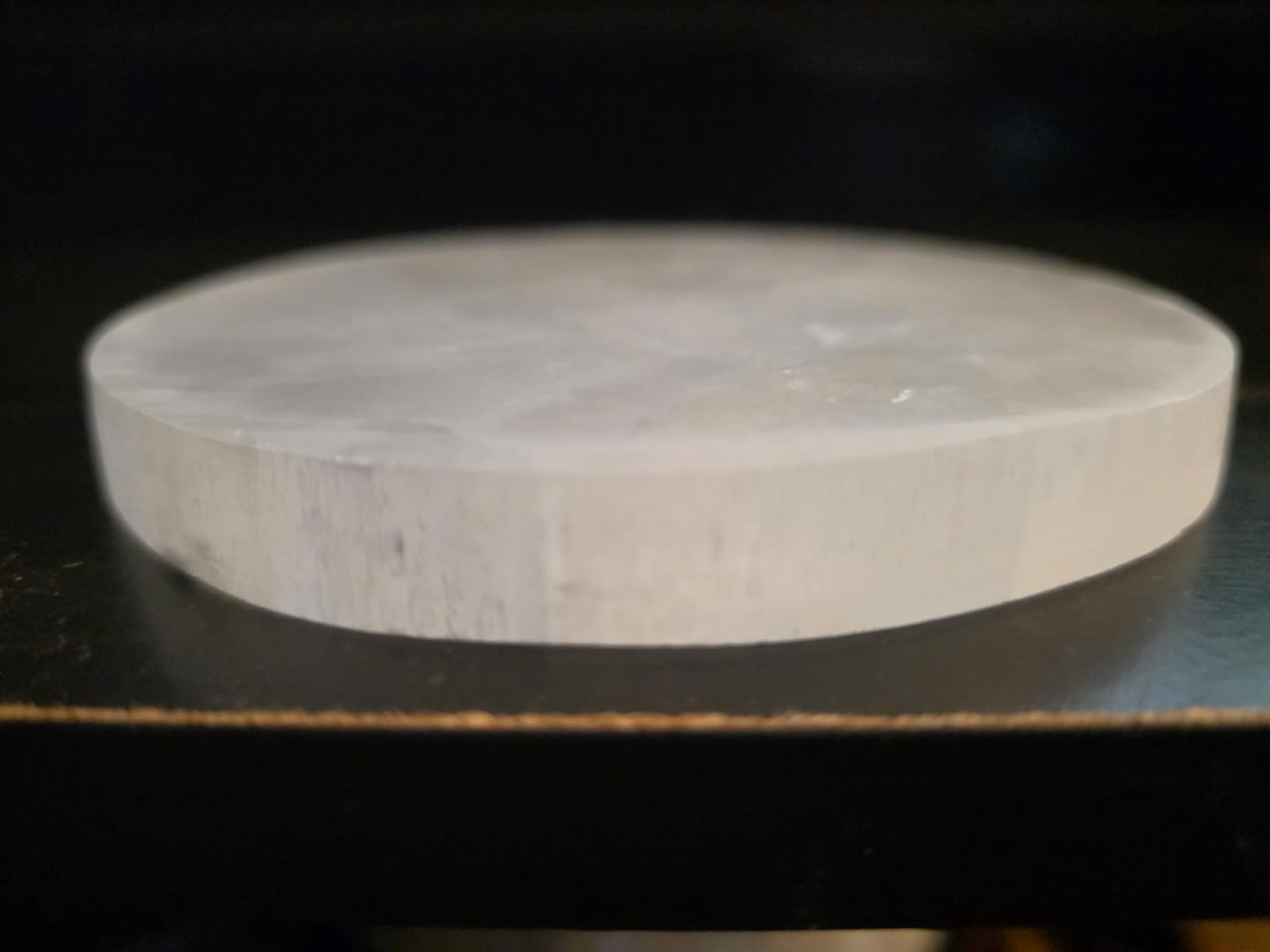 JIC Gem Round Etched Selenite Charging Plate 12 Star Engraved Selenite Slab Healing Crystal Charging Station 4 Inch customer photo 2