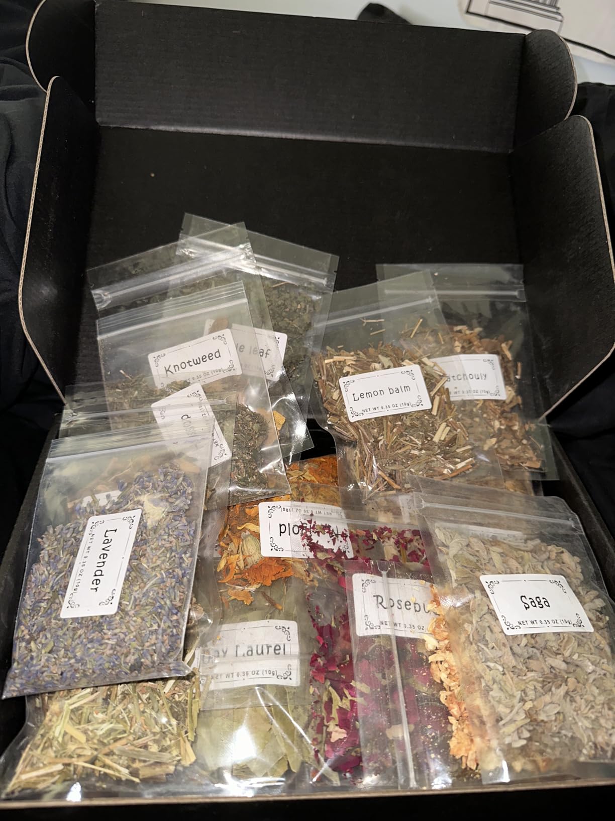 30 Pcs Witchcraft Herbs Kit & Botanical Altar Supplies, Includes Ritual Bell, Tongs, Parchment Paper and Dried Flowers for Spell Jars, Wiccan Altar Supplies for Protection, Full Moon Rituals, Candle Magic customer photo 2