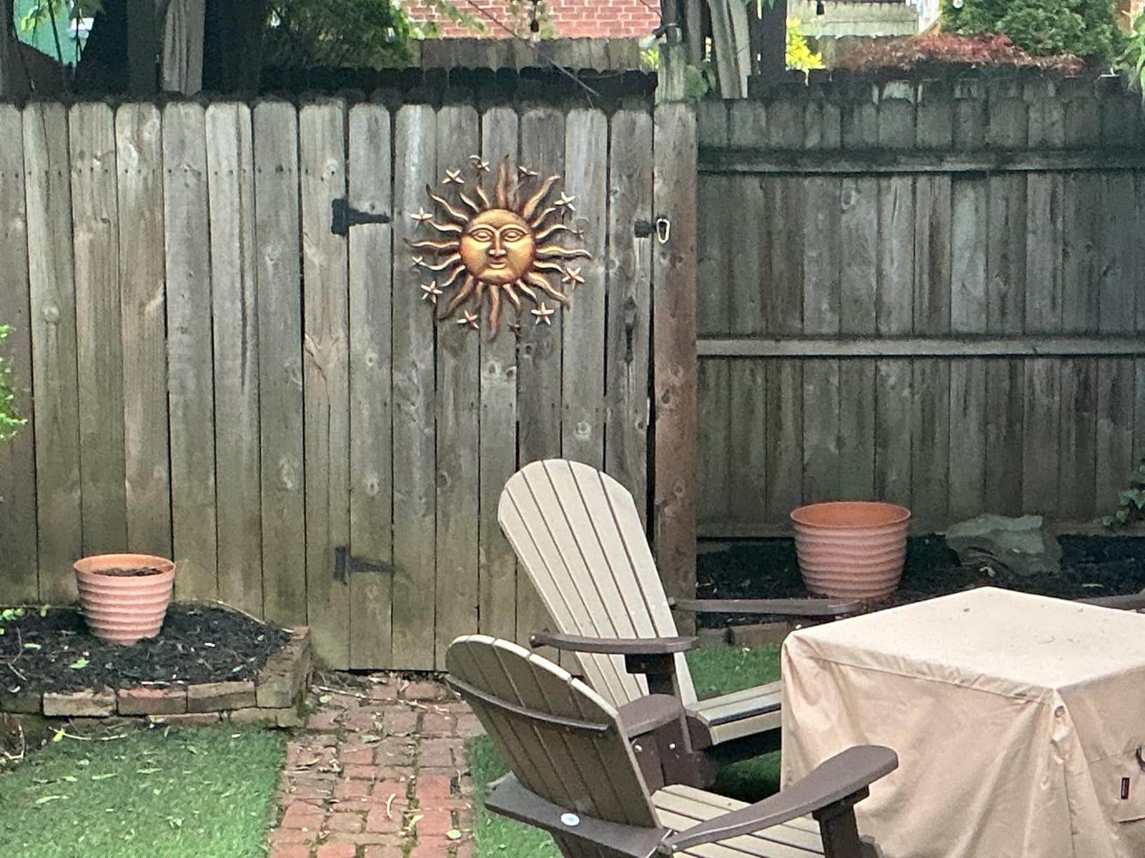 LIFFY Sun Metal Outdoor Wall Decor - 3D Sun Moon Metal Wall Sculpture - Hanging Decoration Gift Ideal for Celestial Decor Home Accent, Bedroom, Garden, Patio, Farmhouse - Lively and Vibrant customer photo 2