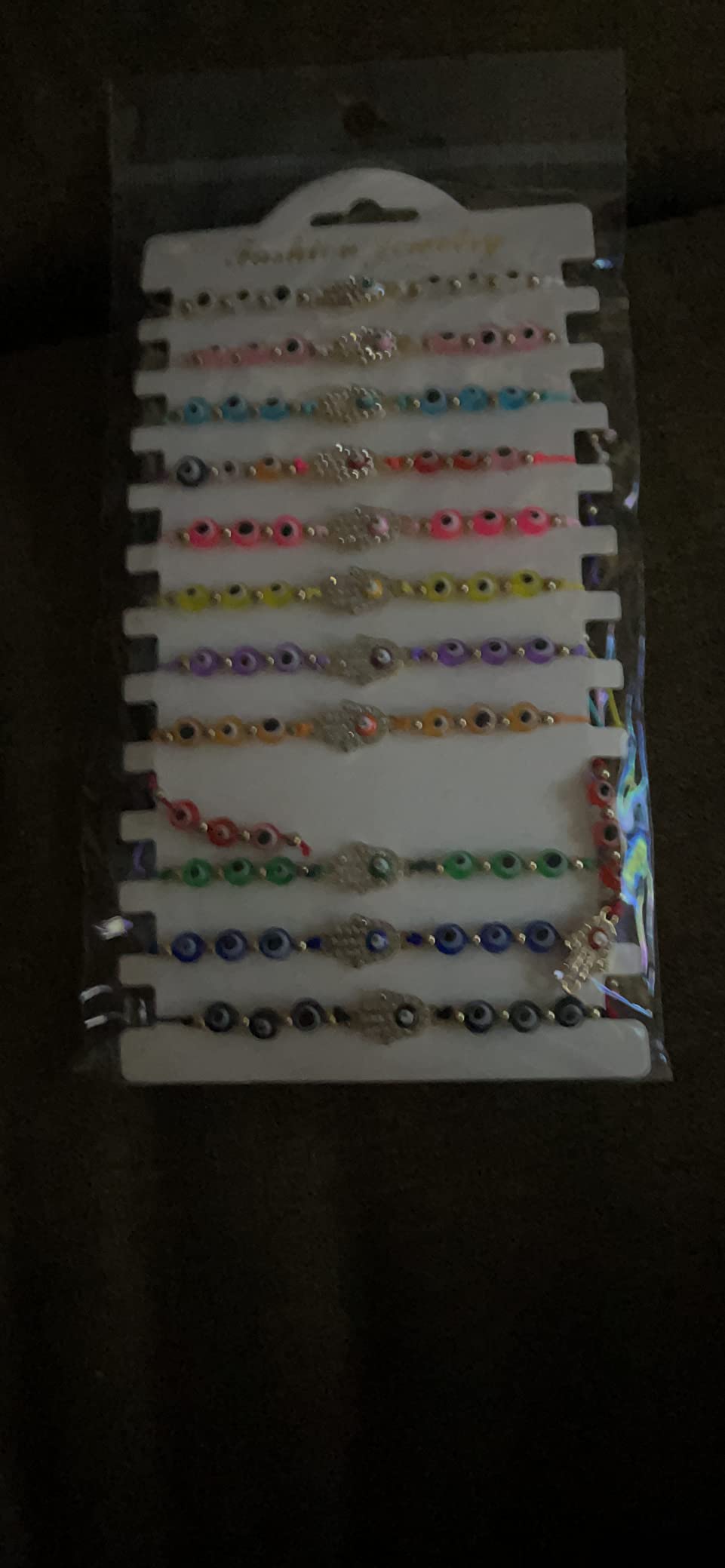 48 Pcs Evil Eye Bracelets Mexican Bracelets Hamsa Bracelet Set Protection Mal De Ojo Bracelets Gold Evil Eye Anklets Jewelry Gift for Women Men customer photo 2