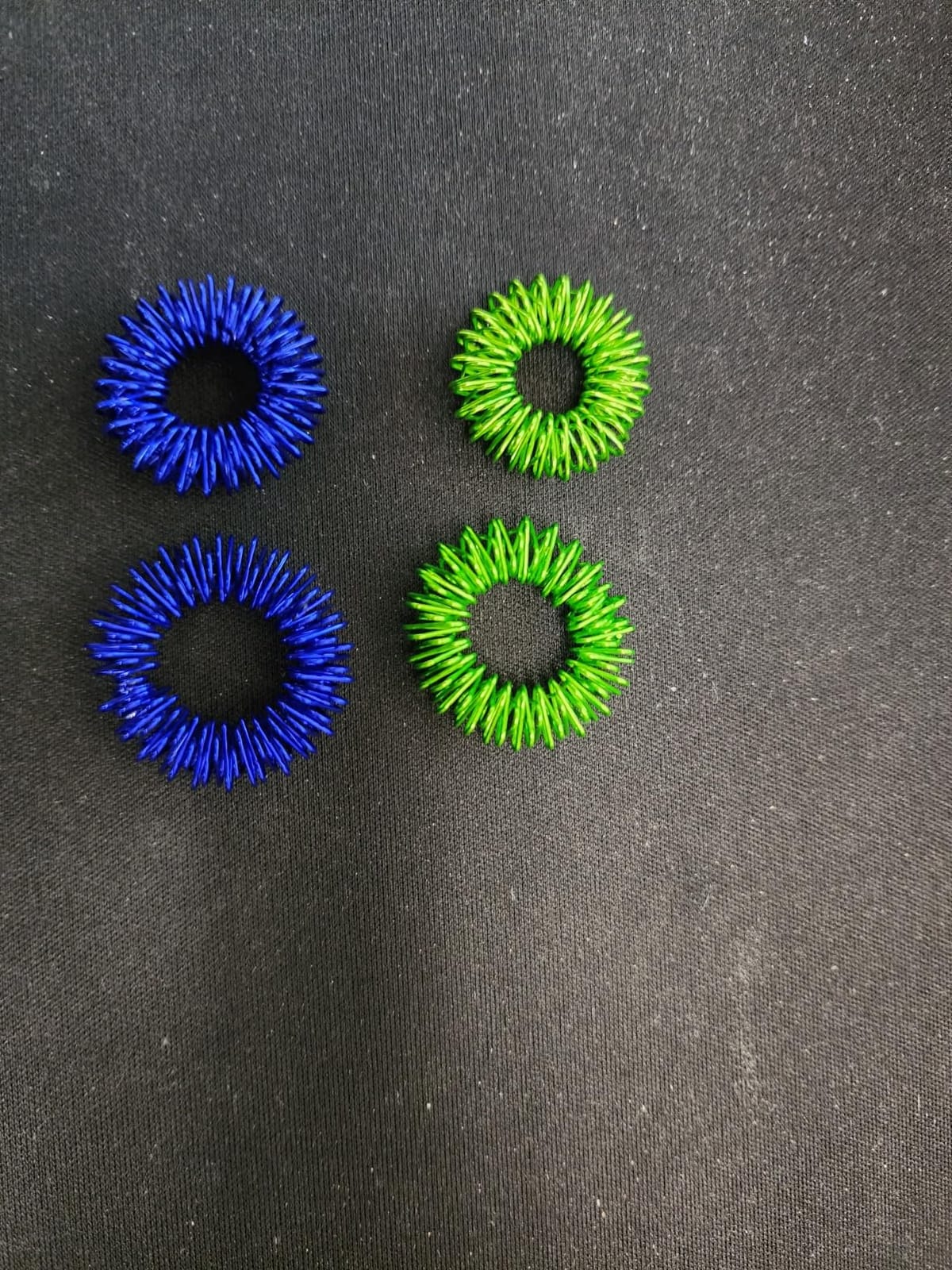 Nuogo 200 Pcs Acupressure Rings Fidget Spiky Sensory Finger Massager Ring Stress Relief Fidget Sensory Toys Anxiety Relief Toys Stress Reducer for Men, Women(Classic Color) customer photo 1