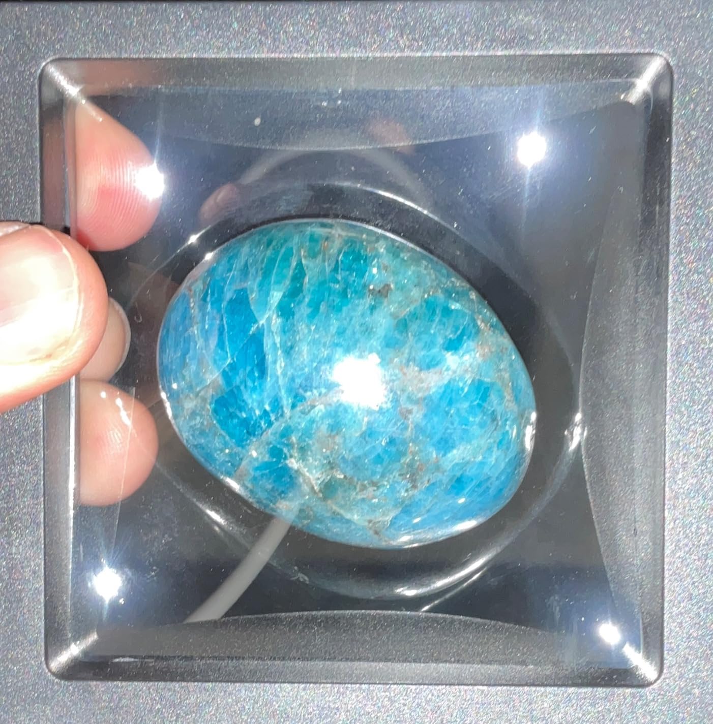 KALIFANO Palm Stone with Healing & Calming Effects - AAA+ Grade High Energy Worry Stone with Information Card - Reiki Crystal Used for Courage (Family Owned and Operated) customer photo 2