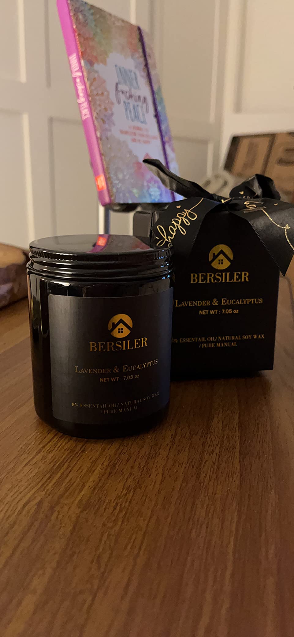 Lavender Eucalyptus Scented Candles, Soy Wax Candles, 2 Pack | Stress Relief and Relax Aromatherapy Candle for Home Bathroom, Candles Gift for Women Birthday Christmas customer photo 2