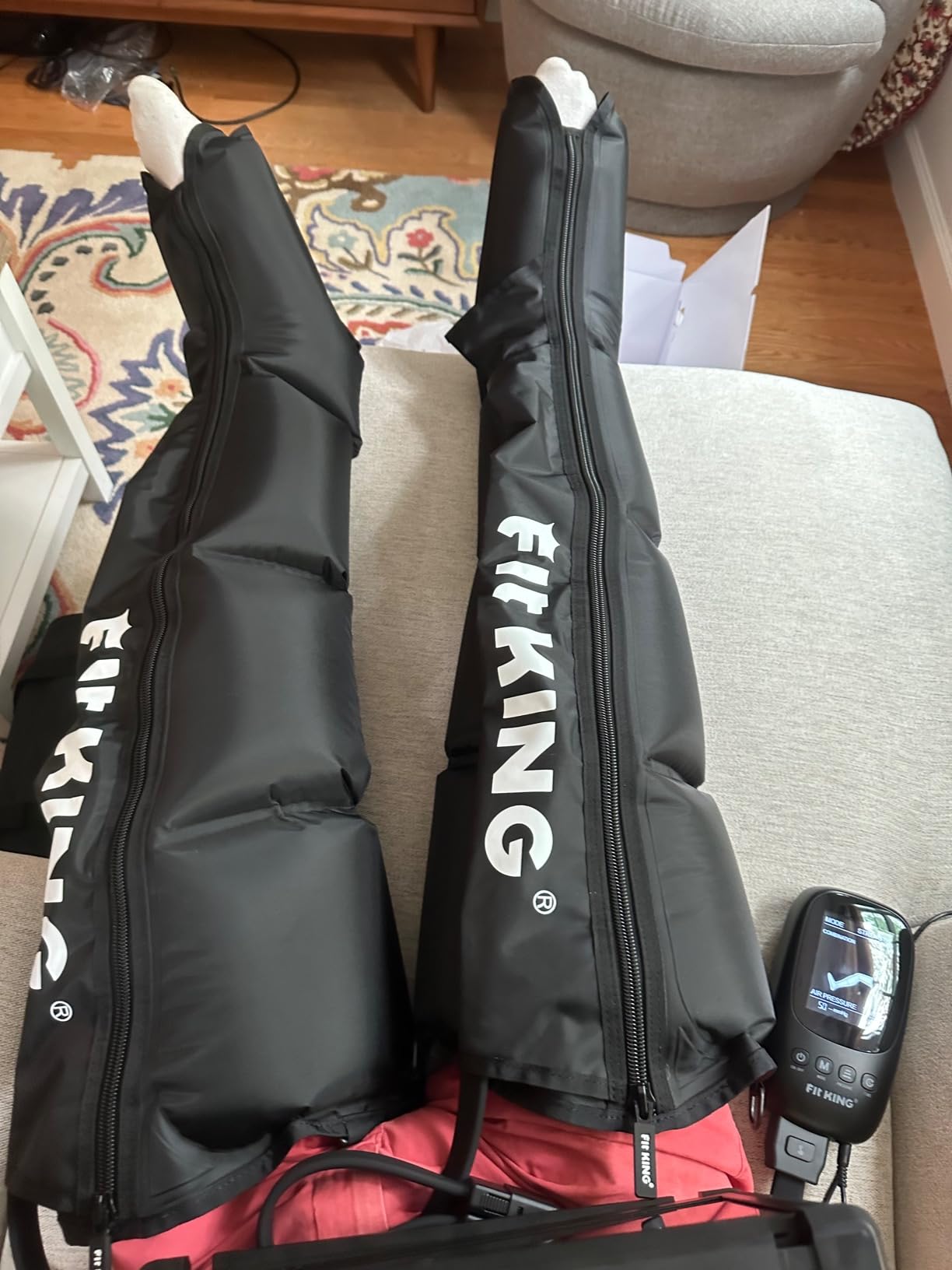 FIT KING Air Compression Recovery System, Sequential Device for Fast Recovery, Foot and Leg Massager Boots to Enhance Sports Performance, FSA-HSA (Medium) customer photo 1