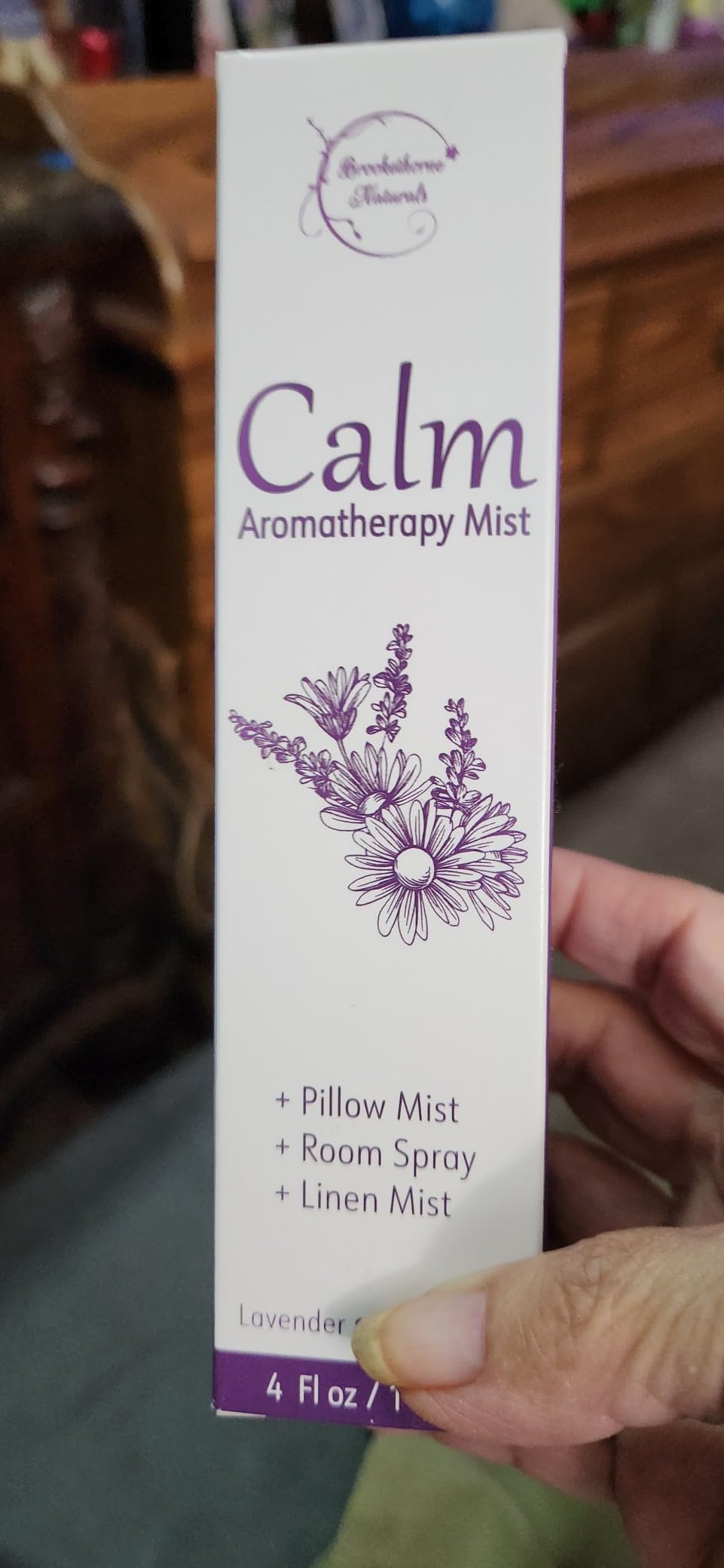 Calm Aromatherapy Mist with Lavender & Chamomile Essential Oil. Natural Sleep & Pillow Spray, Room & Linen Mist. Lavender Spray Air Freshener for Relaxation & Sleep - Brookethorne Naturals customer photo 1