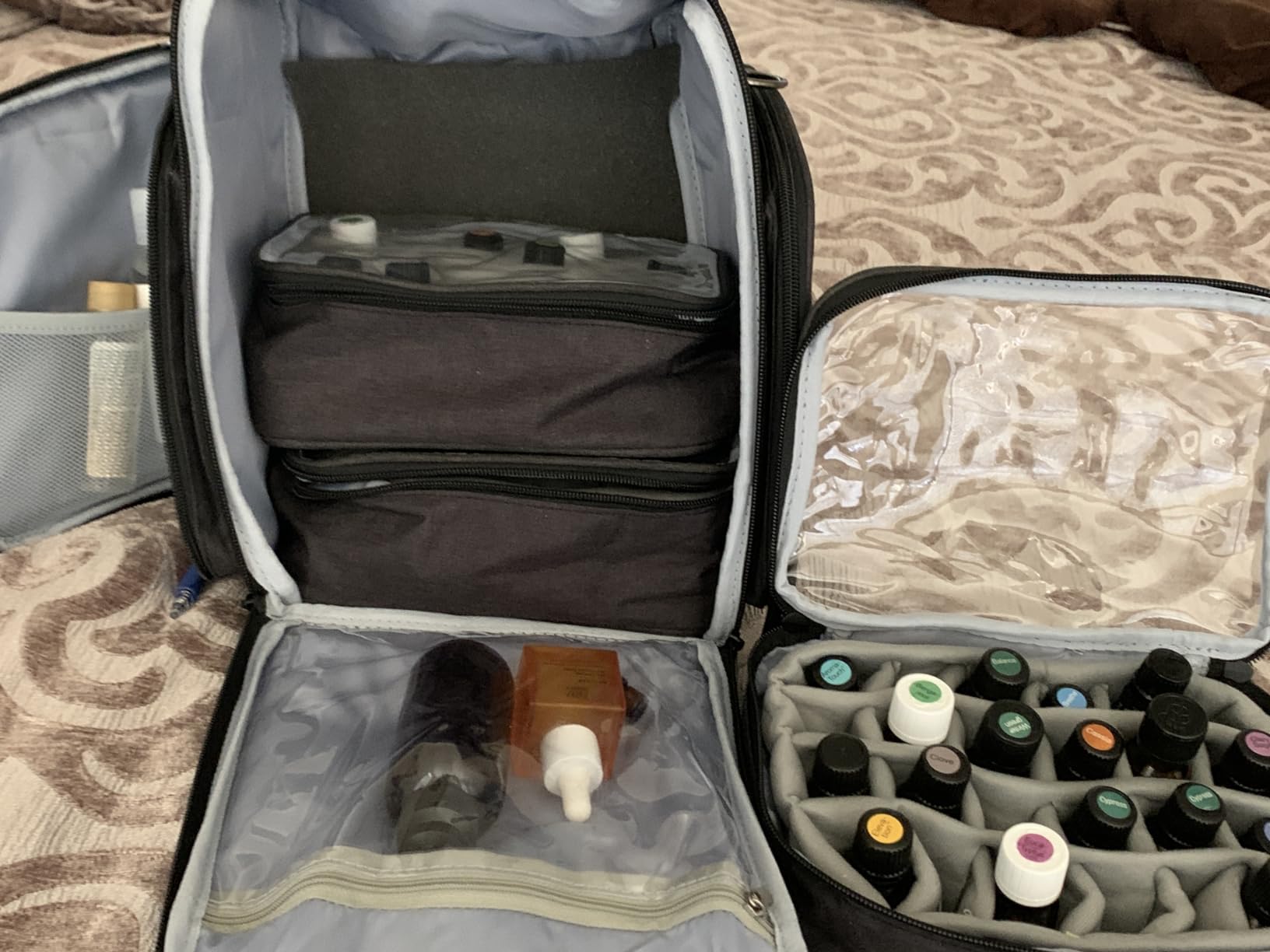 Essential Oil Storage with 2 Sheet Labels, Purple | Essential Oil Case Holds 72 Bottles (15ml - 30ml) customer photo 1