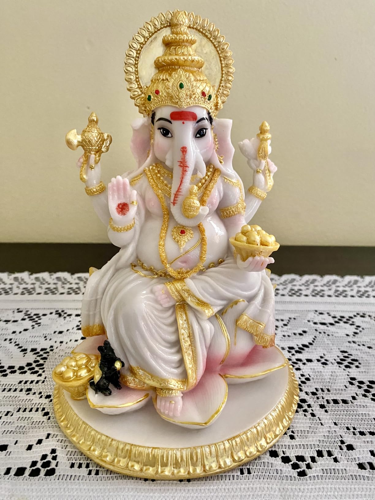 alikiki Hindu God Ganesh Chaturthi Figurine - 8.4