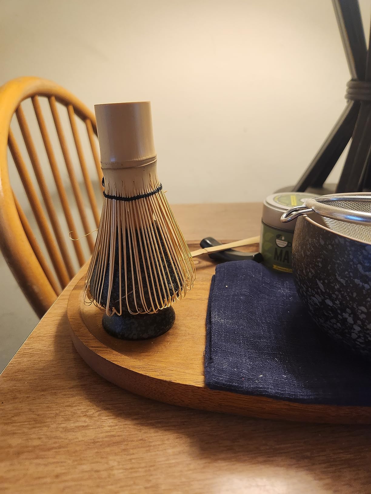 TEANAGOO Matcha Whisk Set Black, 7 Pcs Matcha Set, Matcha Kit for Ceremony, Tradition Tea Set for Making Breakfast/Latte, Matcha Whisk Set with Bowl (Chawan)/Whisk and Holder, Gift for Family/Friend customer photo 2