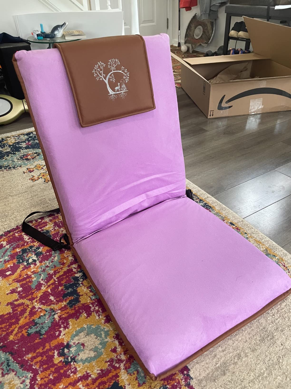Adjustable Japanese Floor Chair with Back Support for Adults | Premium Meditation Chair for Seating, Yoga & Gaming -Folding Backjack Floor Chair with 6 Recline Positions, Thick Padding & Vegan Leather customer photo 1