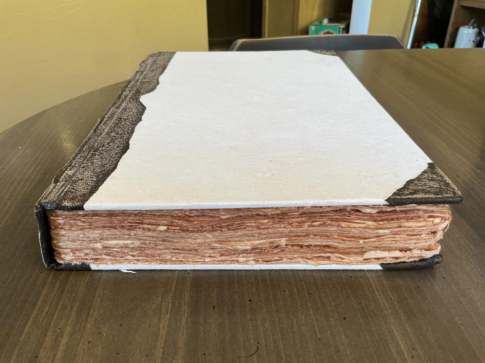 LEATHER VILLAGE Rustic Vintage Handmade Leather Bound Journal - 200 Pages | Antique Deckle Edges Watercolor Paper - Book of Shadows/Spell-Writing Notebook Sketchbook for Women and Men-10'x7', Vintage customer photo 2