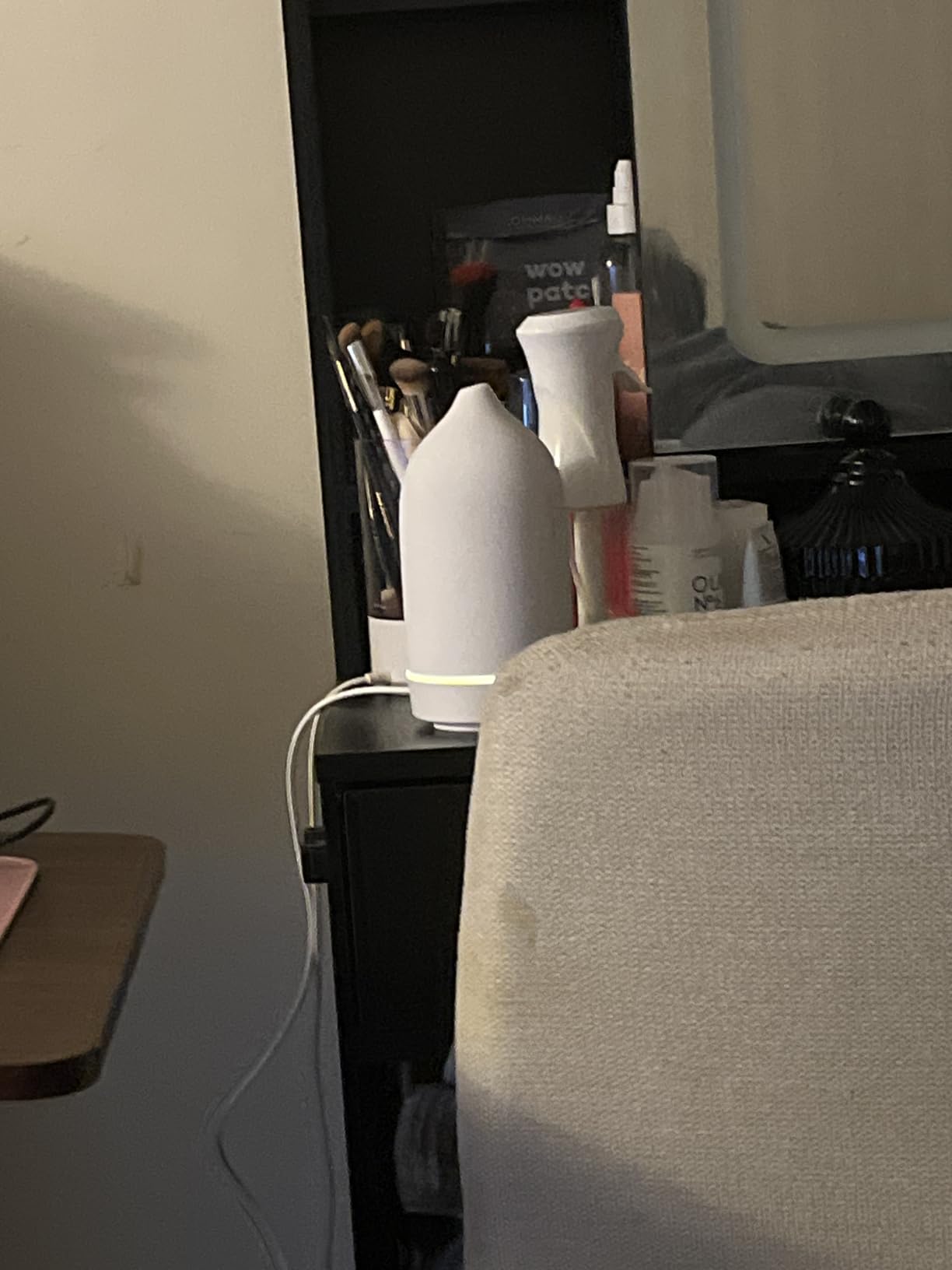 Vitruvi Stone Diffuser, Ceramic Ultrasonic Essential Oil Diffuser for Aromatherapy | White, 90ml customer photo 2