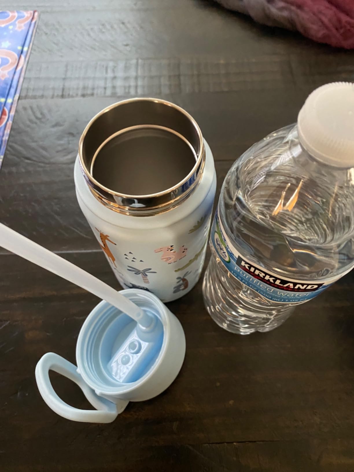 Lexlion Tea Infuser Water Bottle 22 Oz - Triple Wall Insulated Stainless Steel, Loose Leaf & Fruit Strainer, 3 Leakproof Lids, BPA-Free Silicone Sleeve, Reusable Thermal Mug customer photo 1