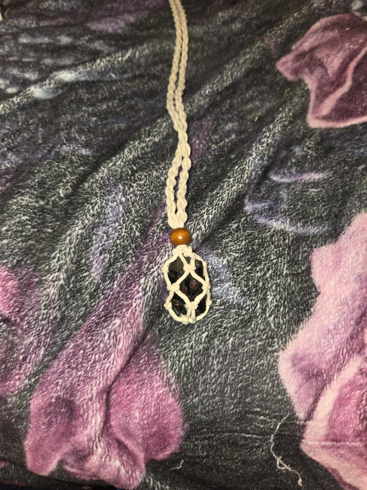 Evatage Macrame Crystal Necklace Holders and Healing Stones Set | Adjustable Jewelry Cages with Chakra Stones for Women, Crystal Lovers, Yoga, Meditation, Inspiration, Reiki Gift, Home Decor customer photo 1