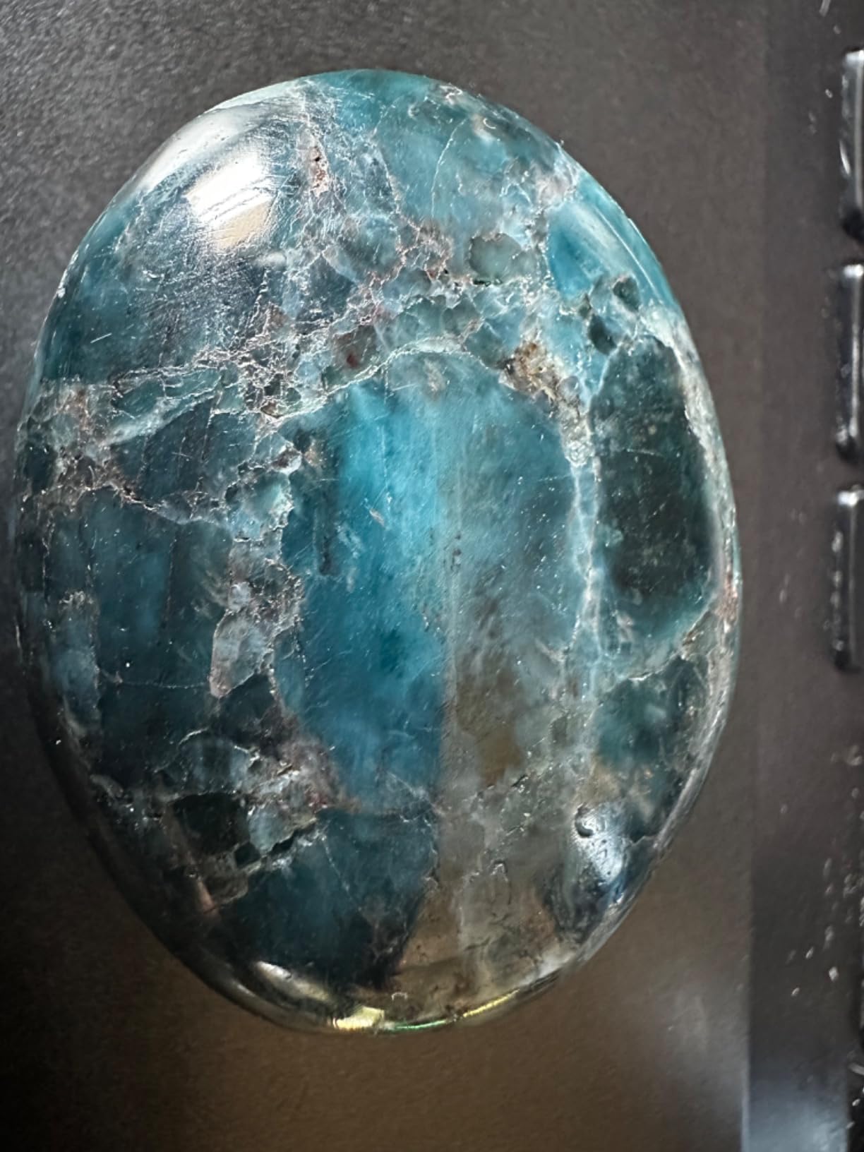 Blue Apatite Crystal Palm Stone, 45-50mm Large Meditation Healing Crystal | Natural Healing Stone for Good Luck, Positive Energy, Relaxation and Stress Relief - Gifts for Men Women customer photo 2